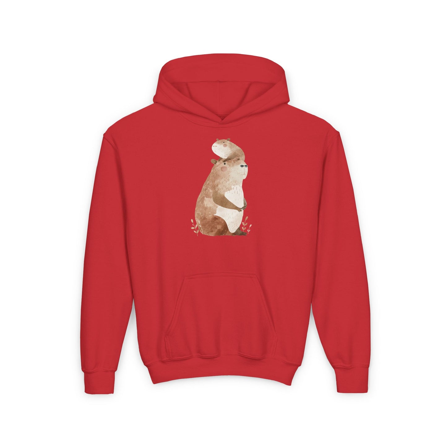 Kids' Capybara with Baby Hoodie – Comfy & Cute Heavy Blend Sweatshirt