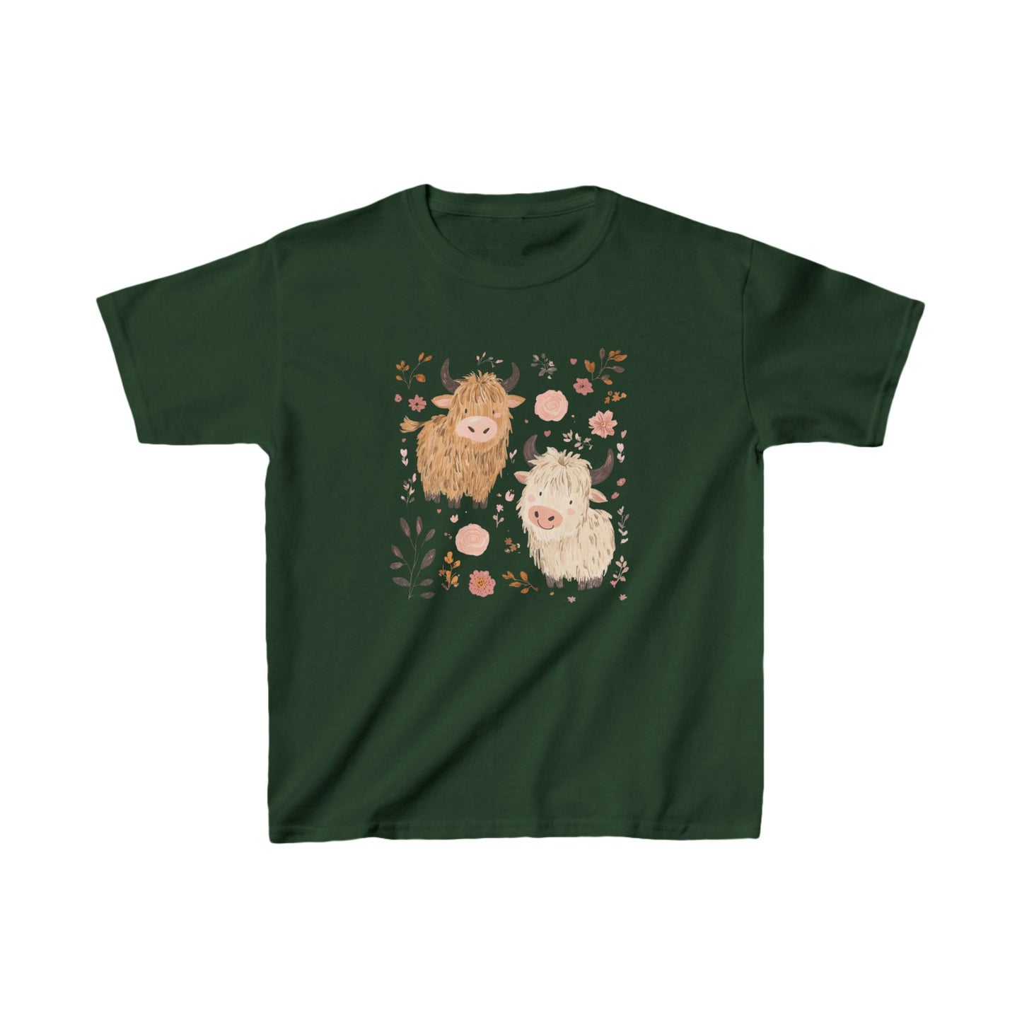 Kids' Two Cows with Flowers T-Shirt – Cute & Fun Kids Apparel