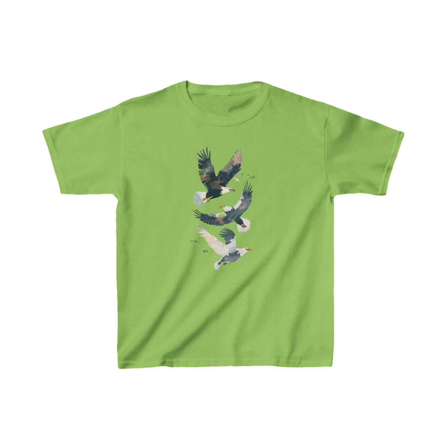Kids' Eagles in Flight T-Shirt – Bold & Patriotic Design