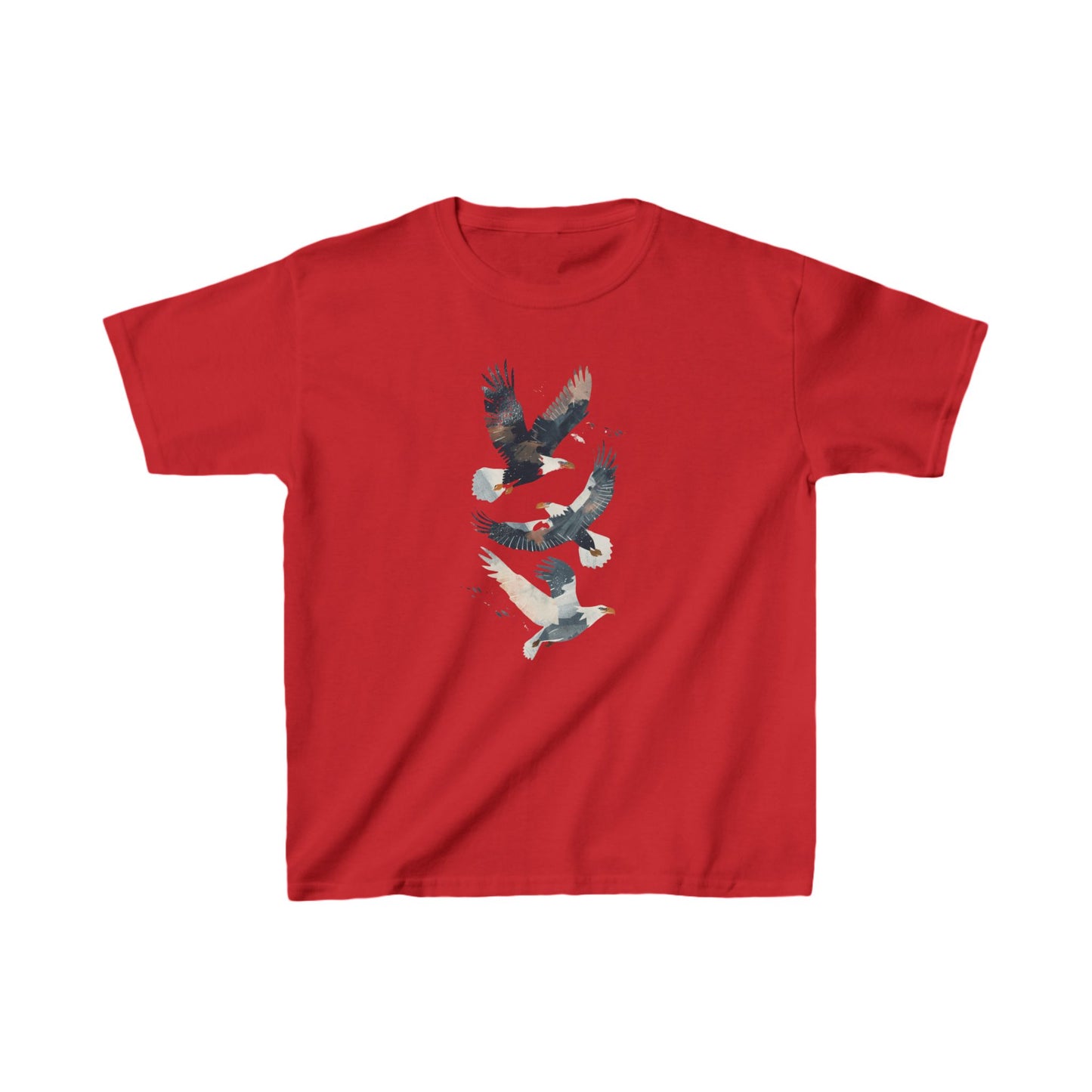 Kids' Eagles in Flight T-Shirt – Bold & Patriotic Design