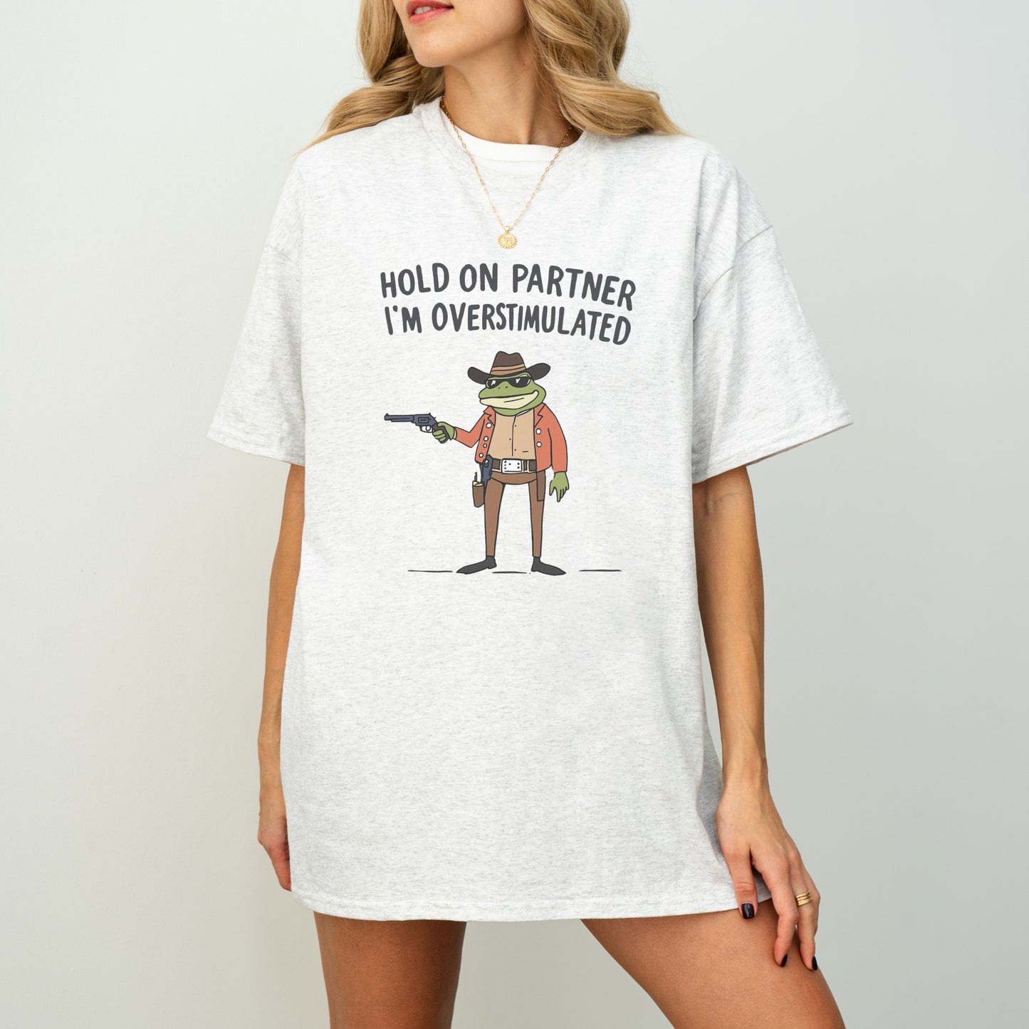 Funny Cowboy Frog Shirt – Meme Tee for Introverts