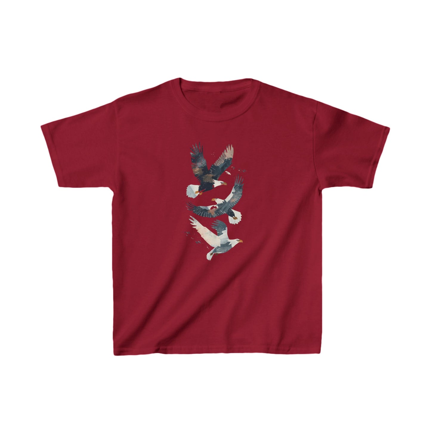 Kids' Eagles in Flight T-Shirt – Bold & Patriotic Design