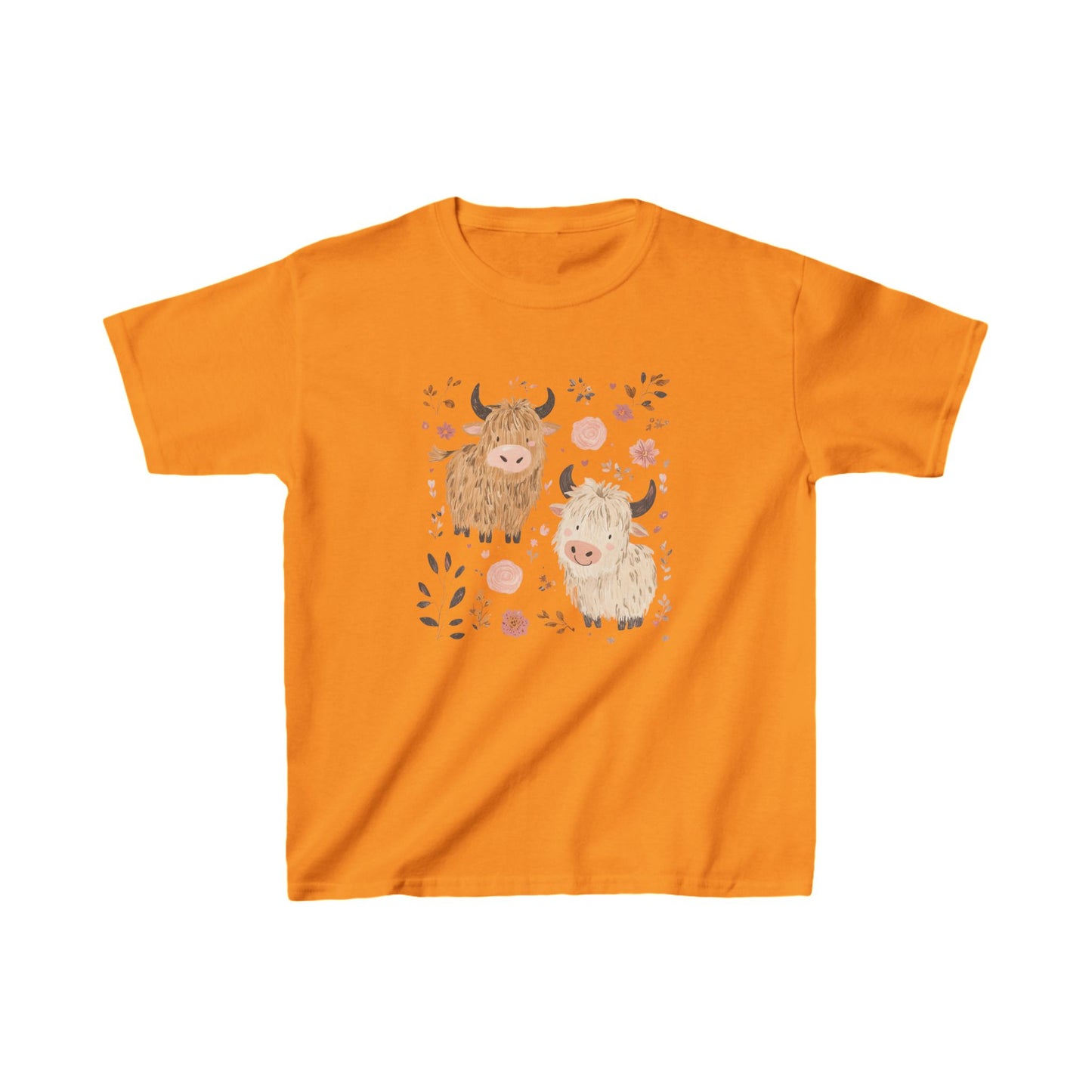 Kids' Two Cows with Flowers T-Shirt – Cute & Fun Kids Apparel