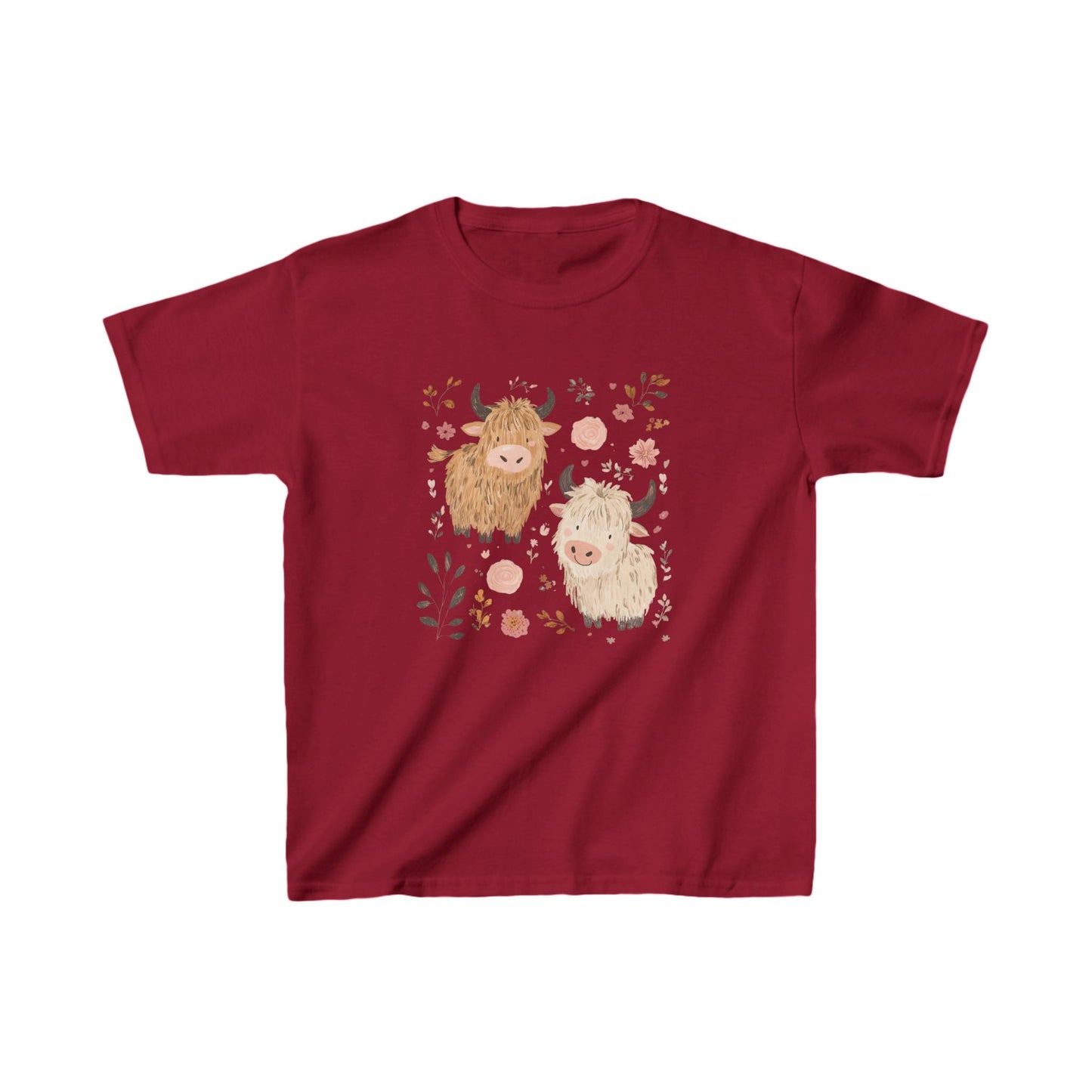 Kids' Two Cows with Flowers T-Shirt – Cute & Fun Kids Apparel