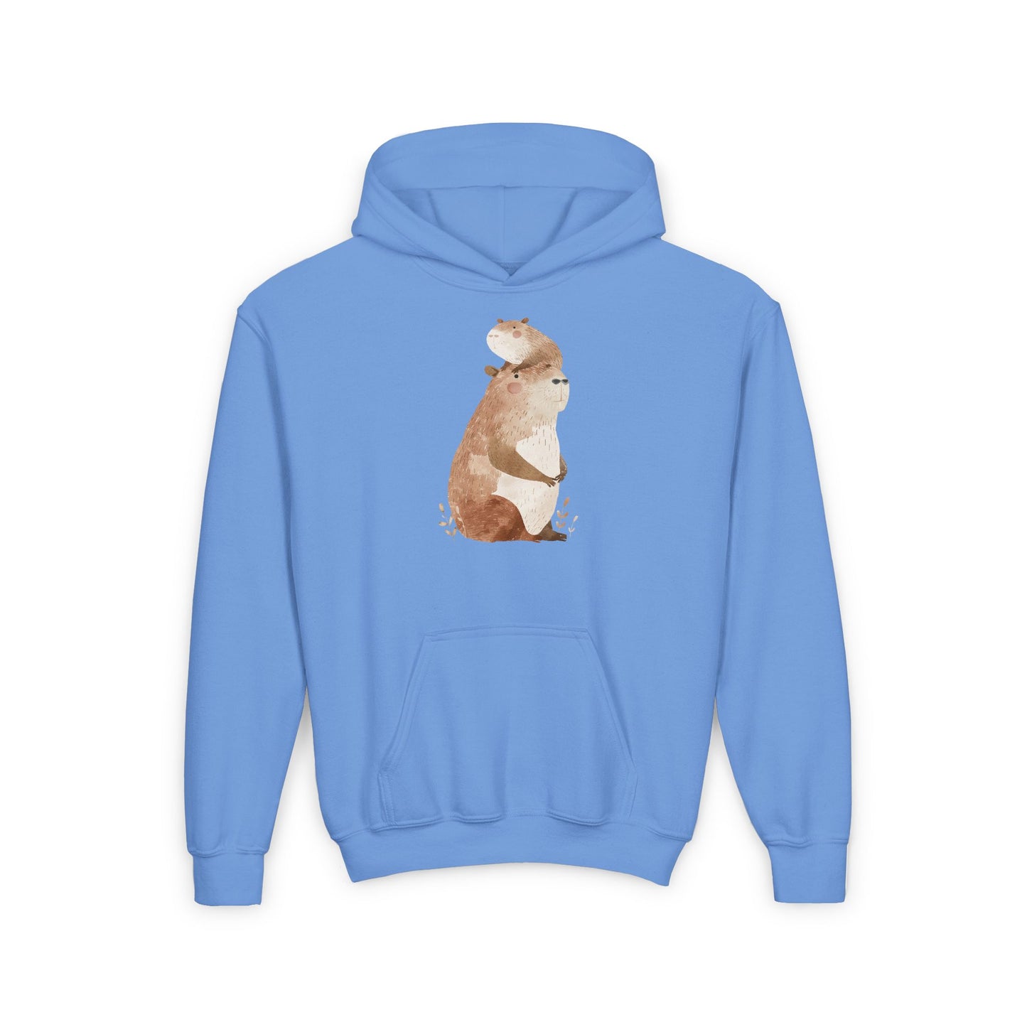 Kids' Capybara with Baby Hoodie – Comfy & Cute Heavy Blend Sweatshirt