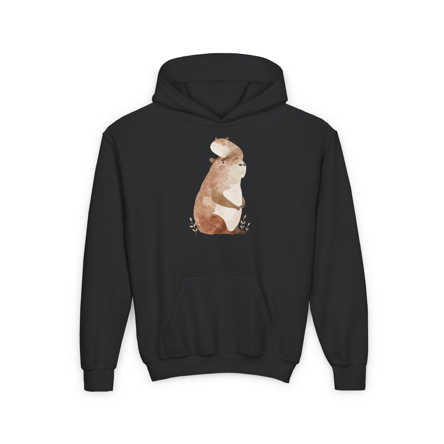 Kids' Capybara with Baby Hoodie – Comfy & Cute Heavy Blend Sweatshirt