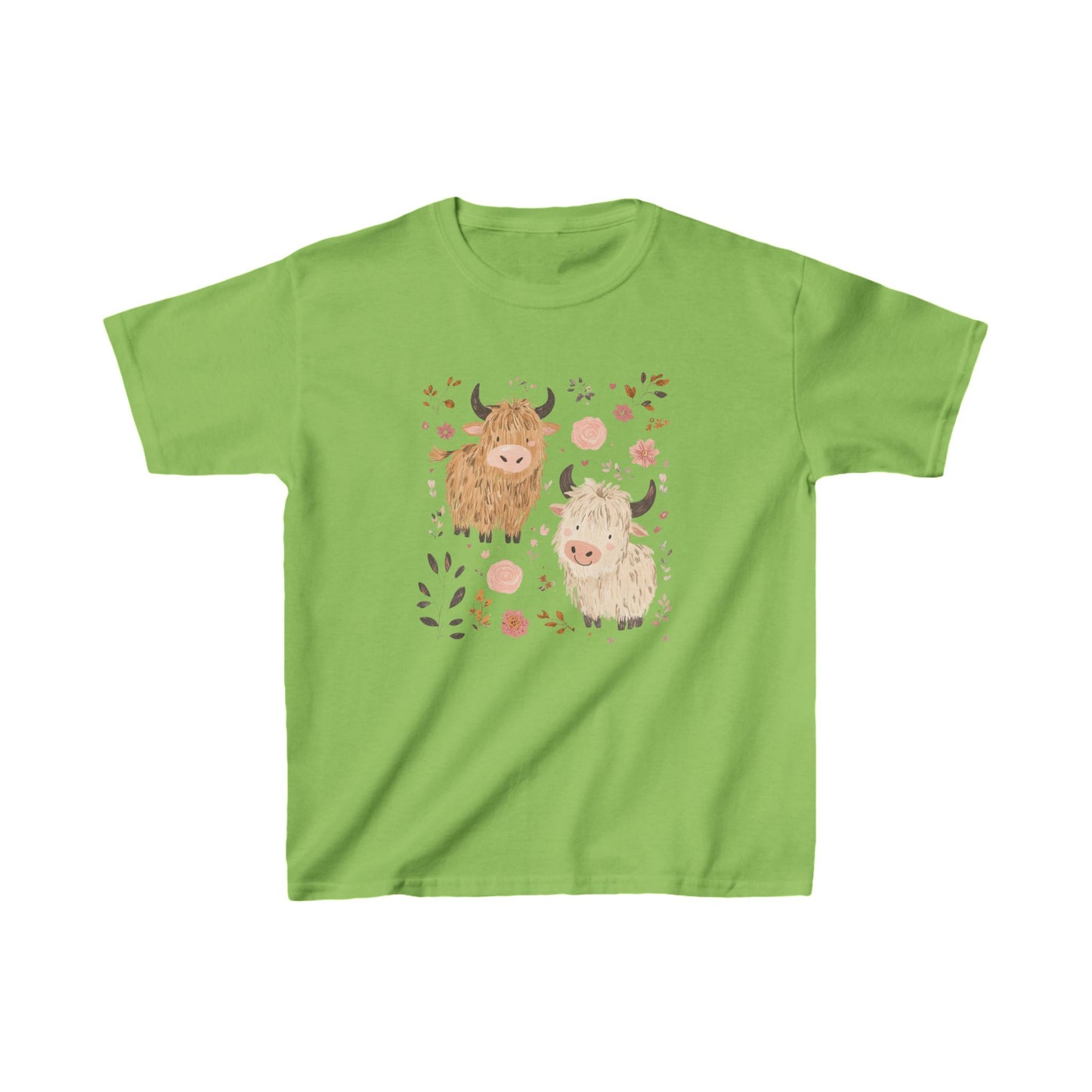 Kids' Two Cows with Flowers T-Shirt – Cute & Fun Kids Apparel