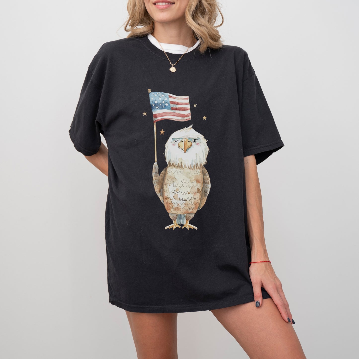 American Eagle T-Shirt | Patriotic & Whimsical Comfort Colors Tee