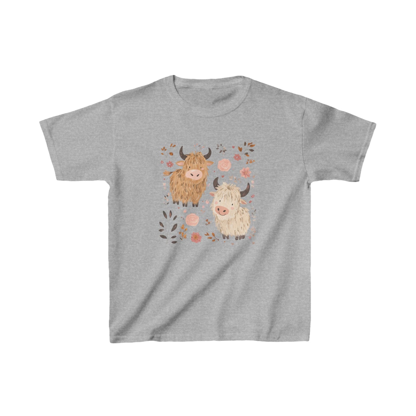 Kids' Two Cows with Flowers T-Shirt – Cute & Fun Kids Apparel