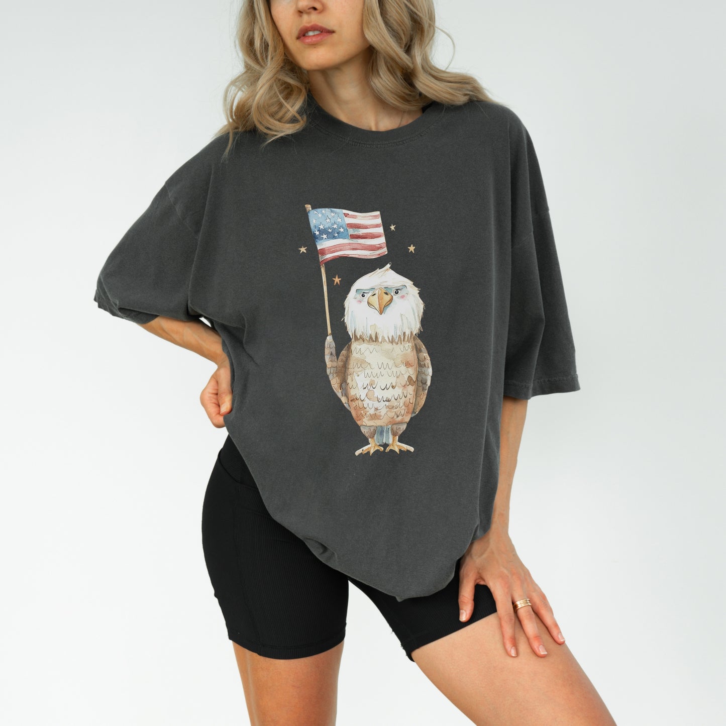 American Eagle T-Shirt | Patriotic & Whimsical Comfort Colors Tee