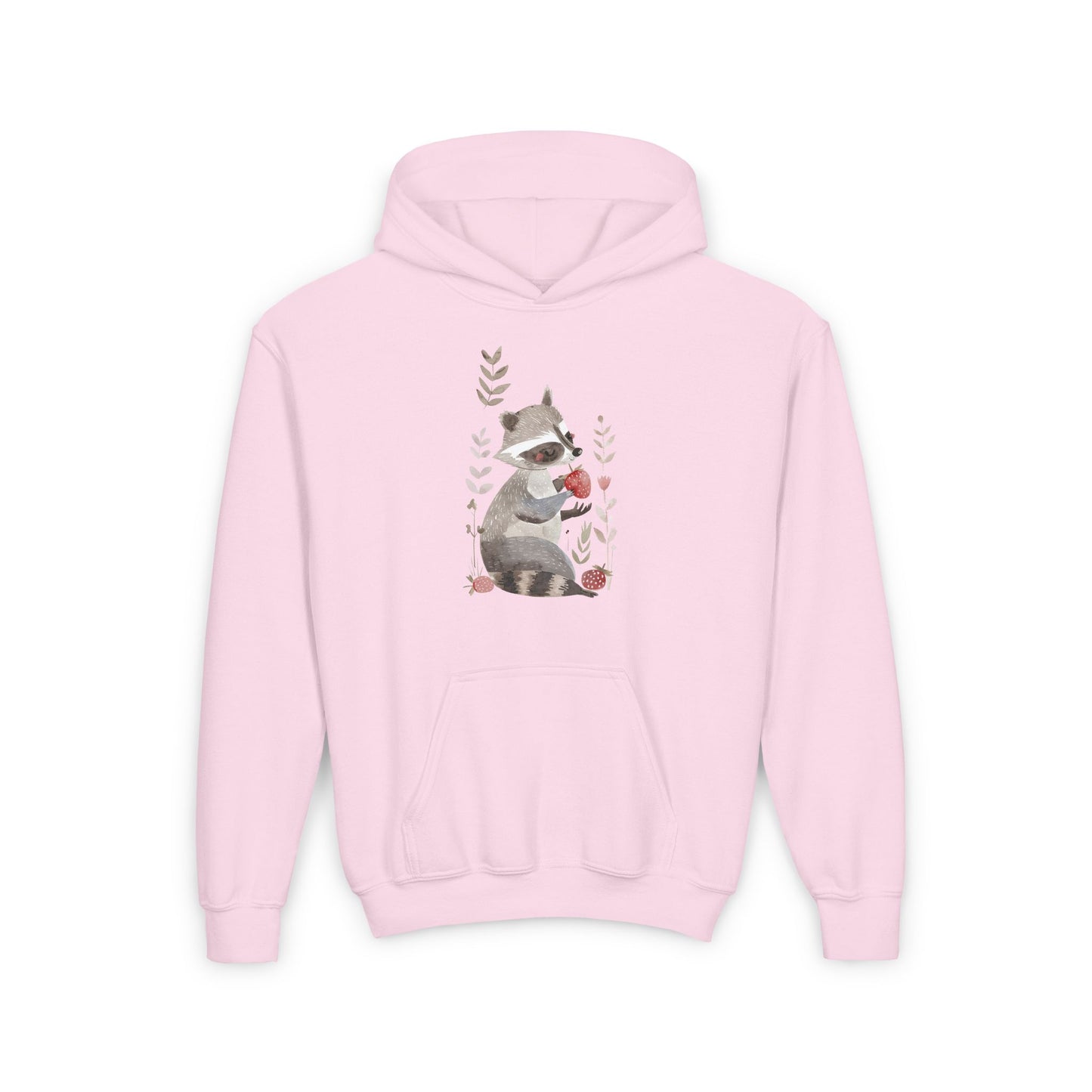 Kids Raccoon Eating Strawberry Hoodie – Cozy & Stylish Sweatshirt