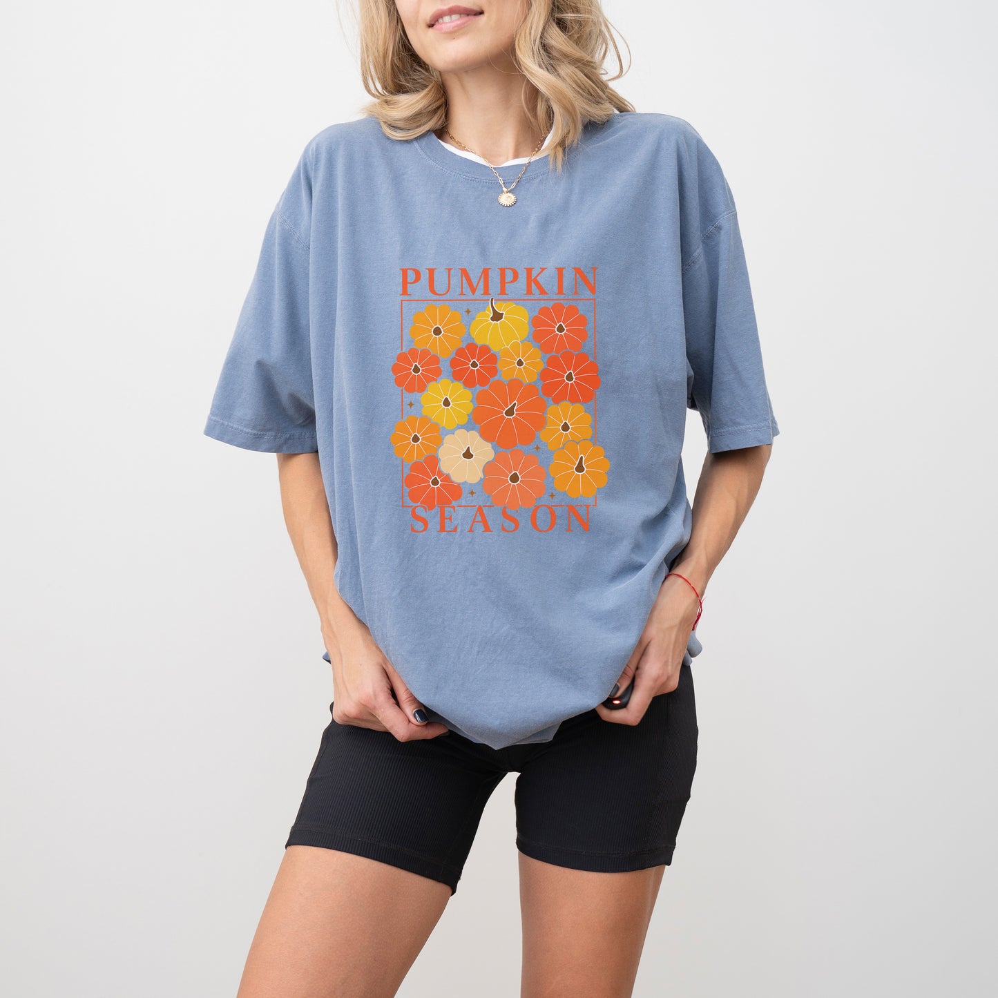 Pumpkin Season Shirt – Retro Fall Floral Tee for Autumn Lovers