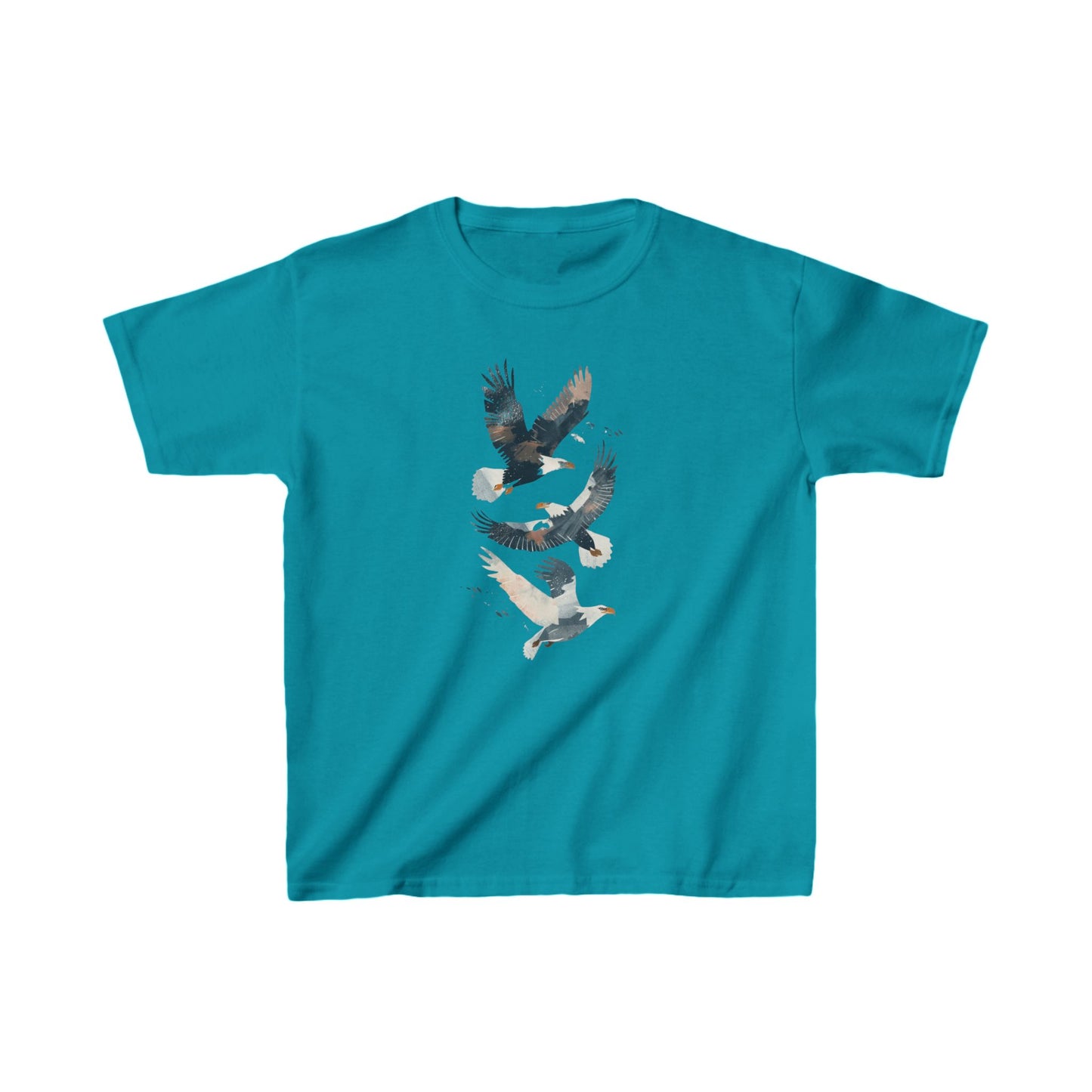 Kids' Eagles in Flight T-Shirt – Bold & Patriotic Design