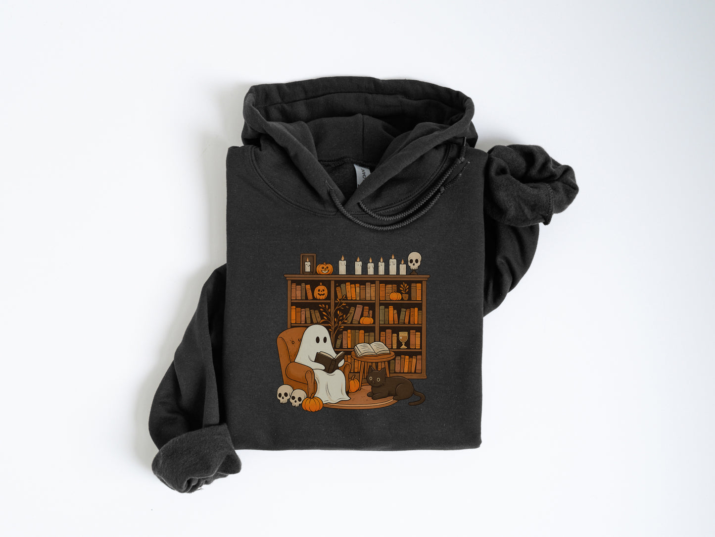 Ghost Reading Hoodie – Cute Halloween Bookish Sweatshirt for Fall