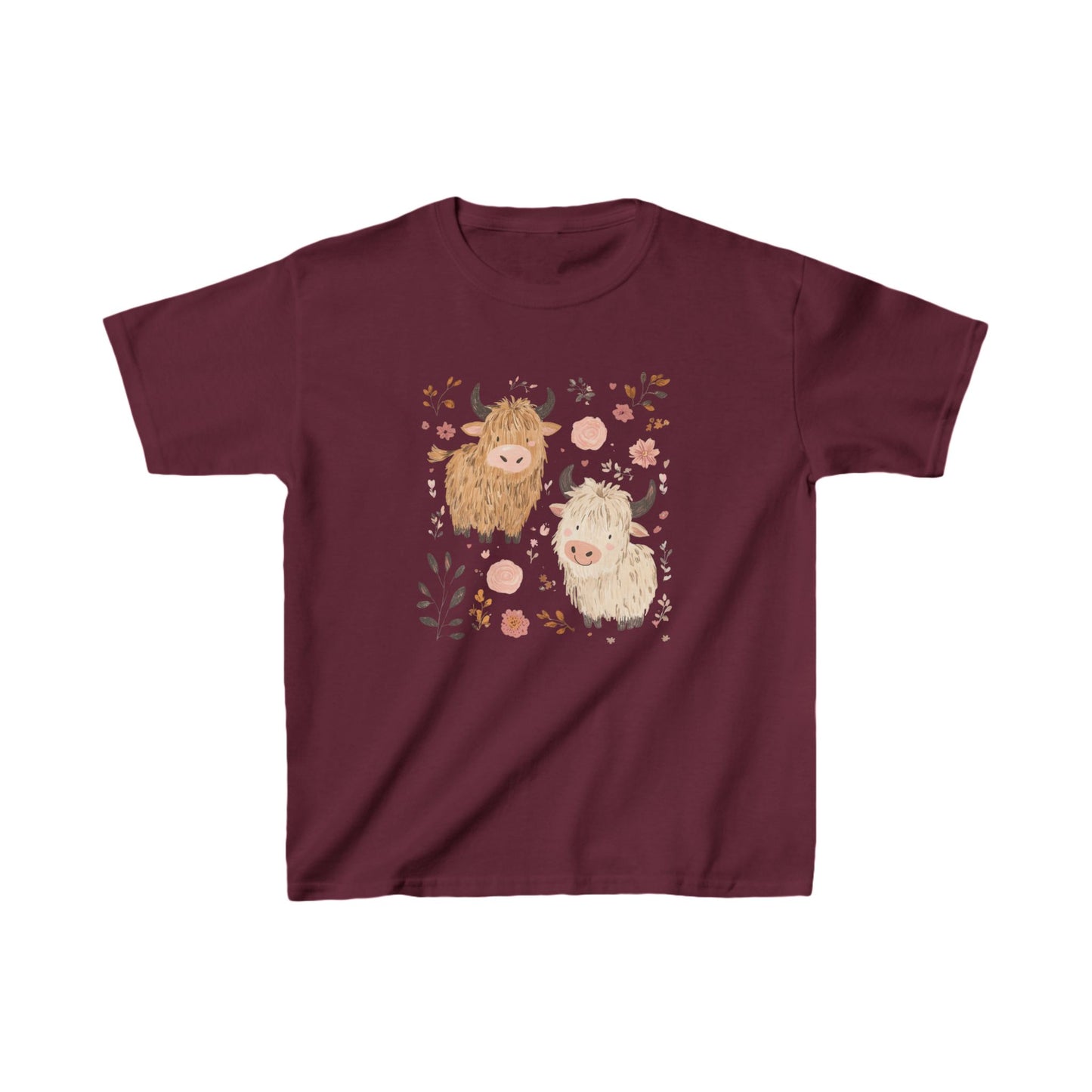Kids' Two Cows with Flowers T-Shirt – Cute & Fun Kids Apparel