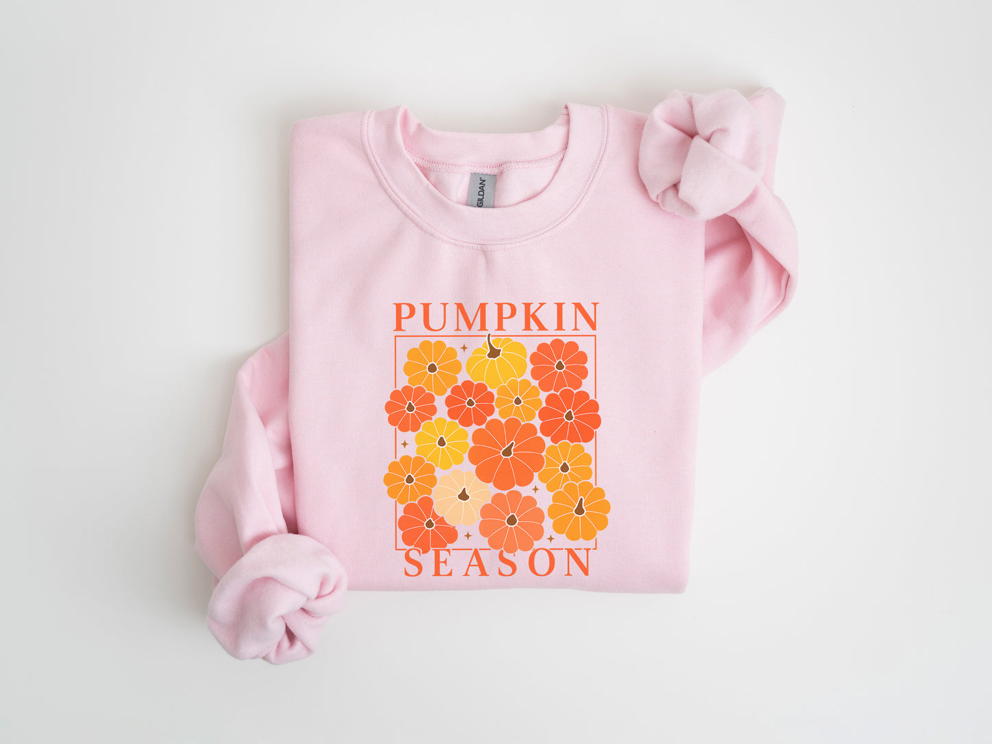 Pumpkin Season Sweatshirt – Cozy Fall Floral Graphic Pullover