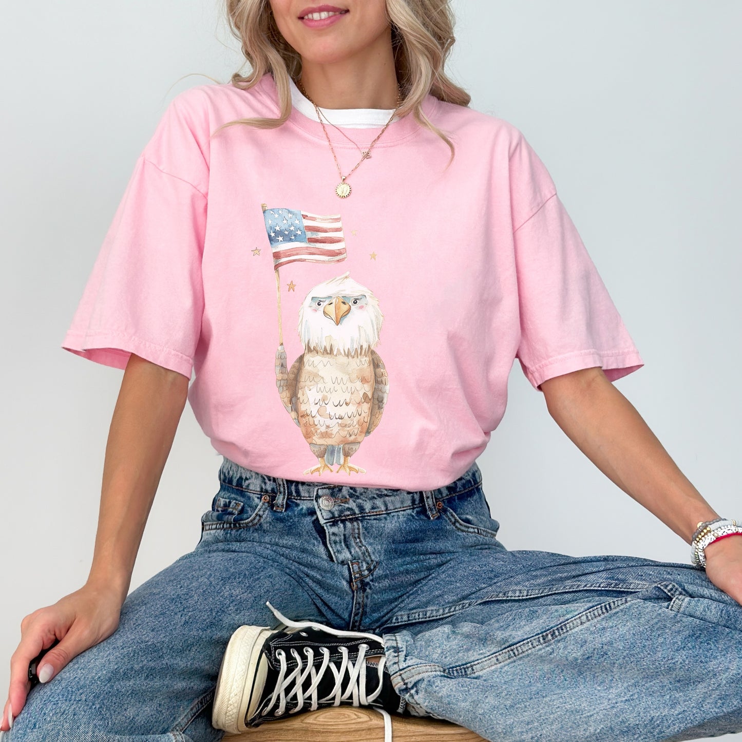 American Eagle T-Shirt | Patriotic & Whimsical Comfort Colors Tee