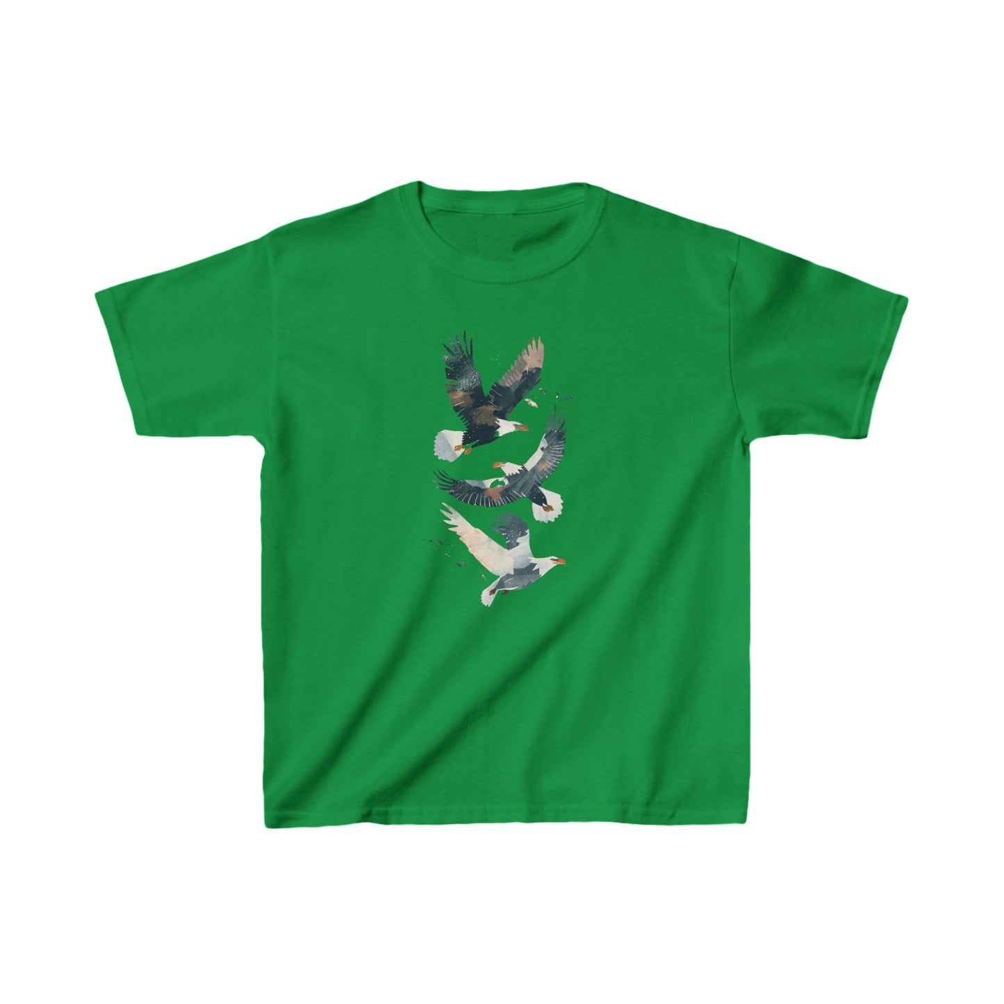Kids' Eagles in Flight T-Shirt – Bold & Patriotic Design