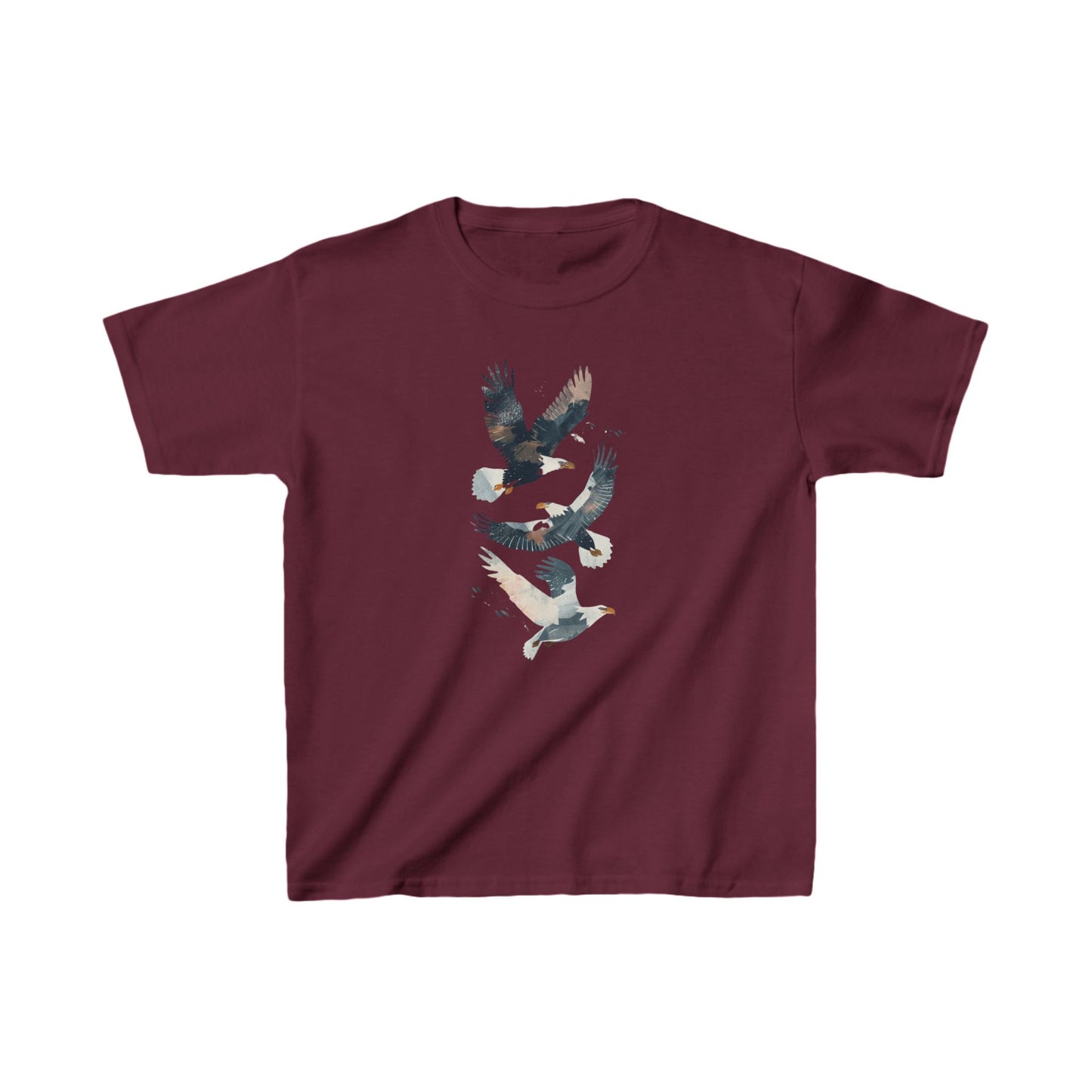 Kids' Eagles in Flight T-Shirt – Bold & Patriotic Design