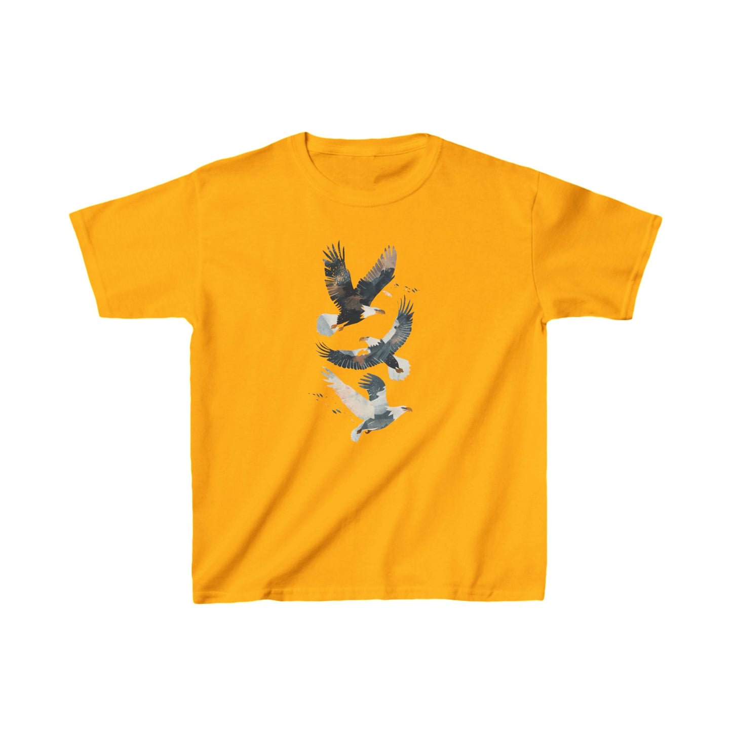 Kids' Eagles in Flight T-Shirt – Bold & Patriotic Design