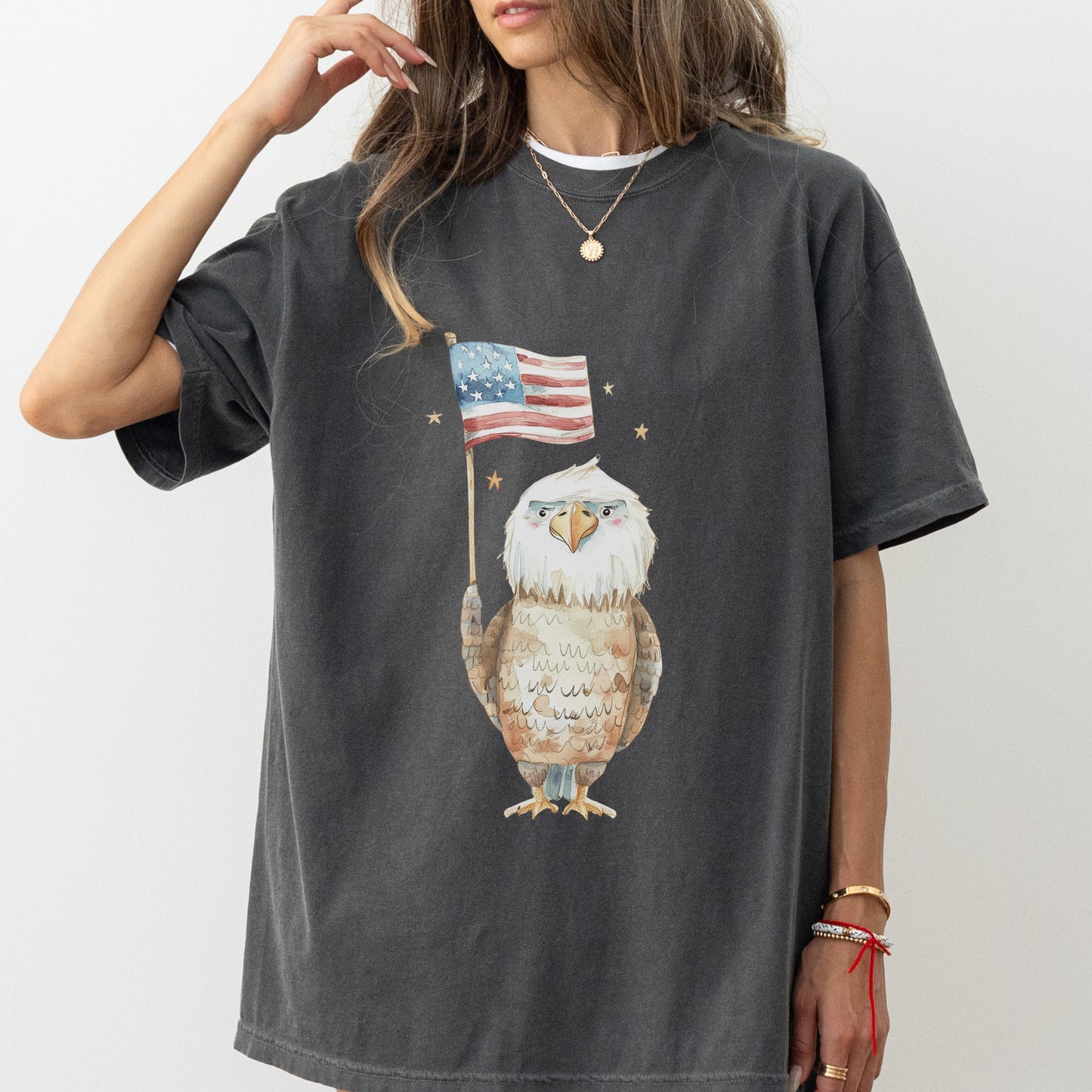 American Eagle T-Shirt | Patriotic & Whimsical Comfort Colors Tee
