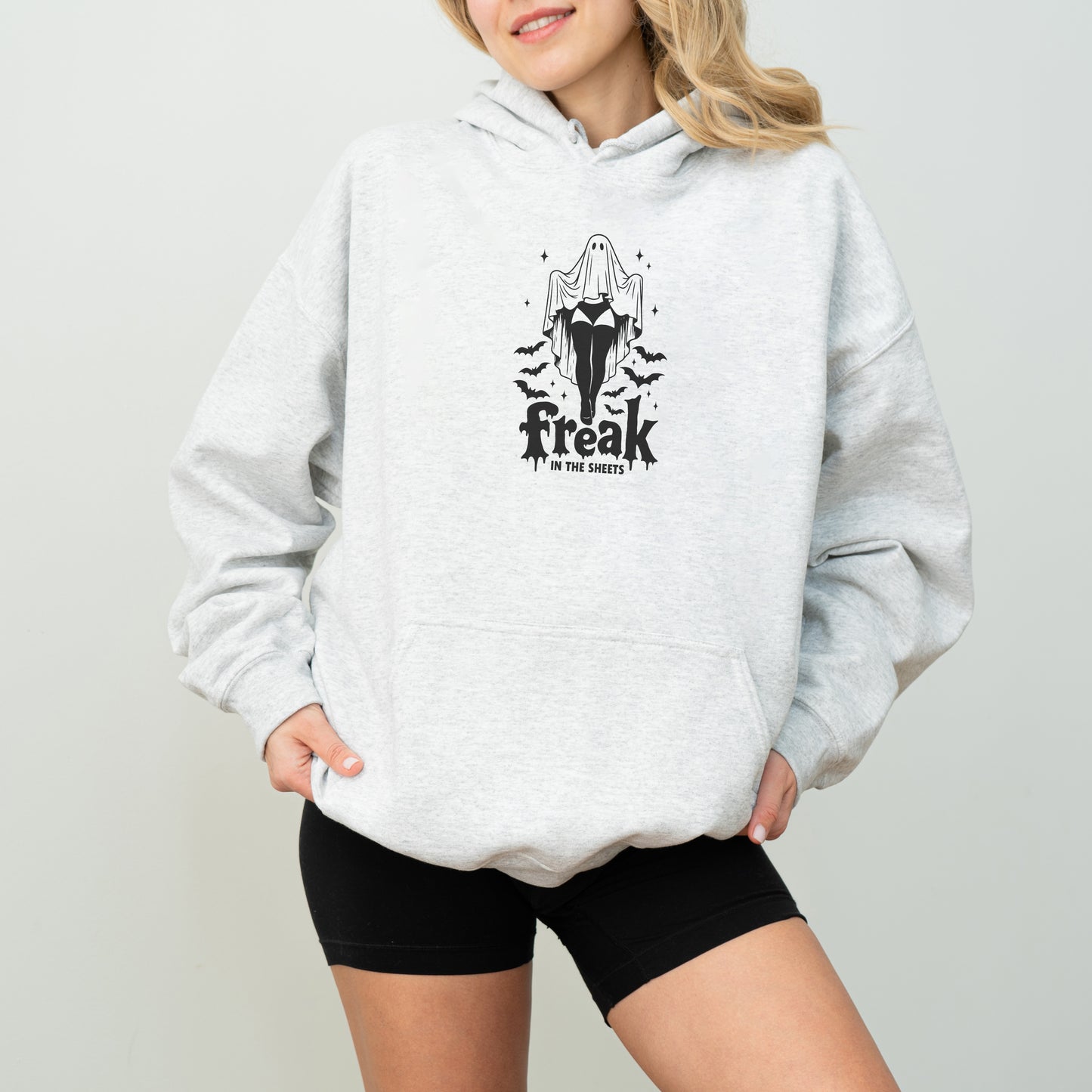 Freak in the Sheets Hoodie – Funny Ghost Halloween Pullover