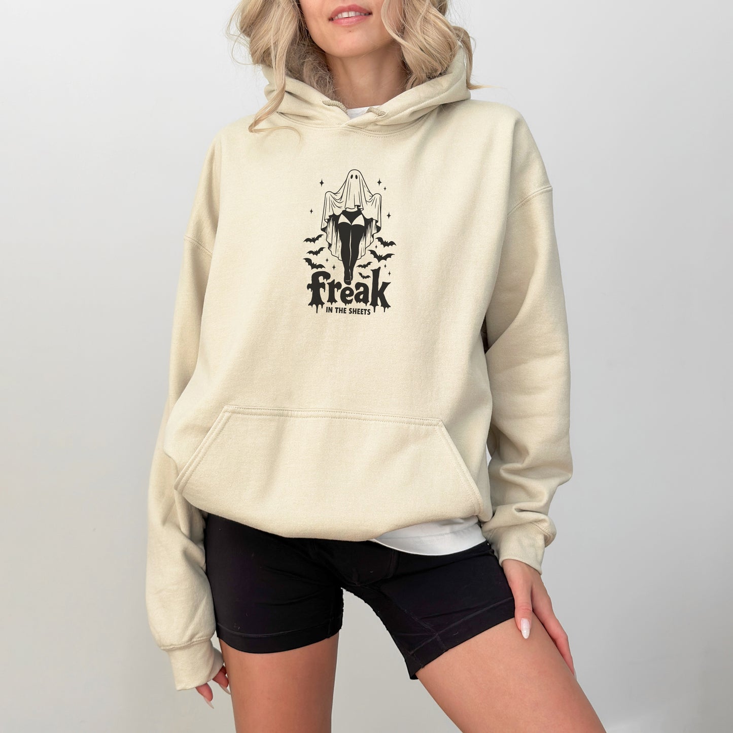 Freak in the Sheets Hoodie – Funny Ghost Halloween Pullover