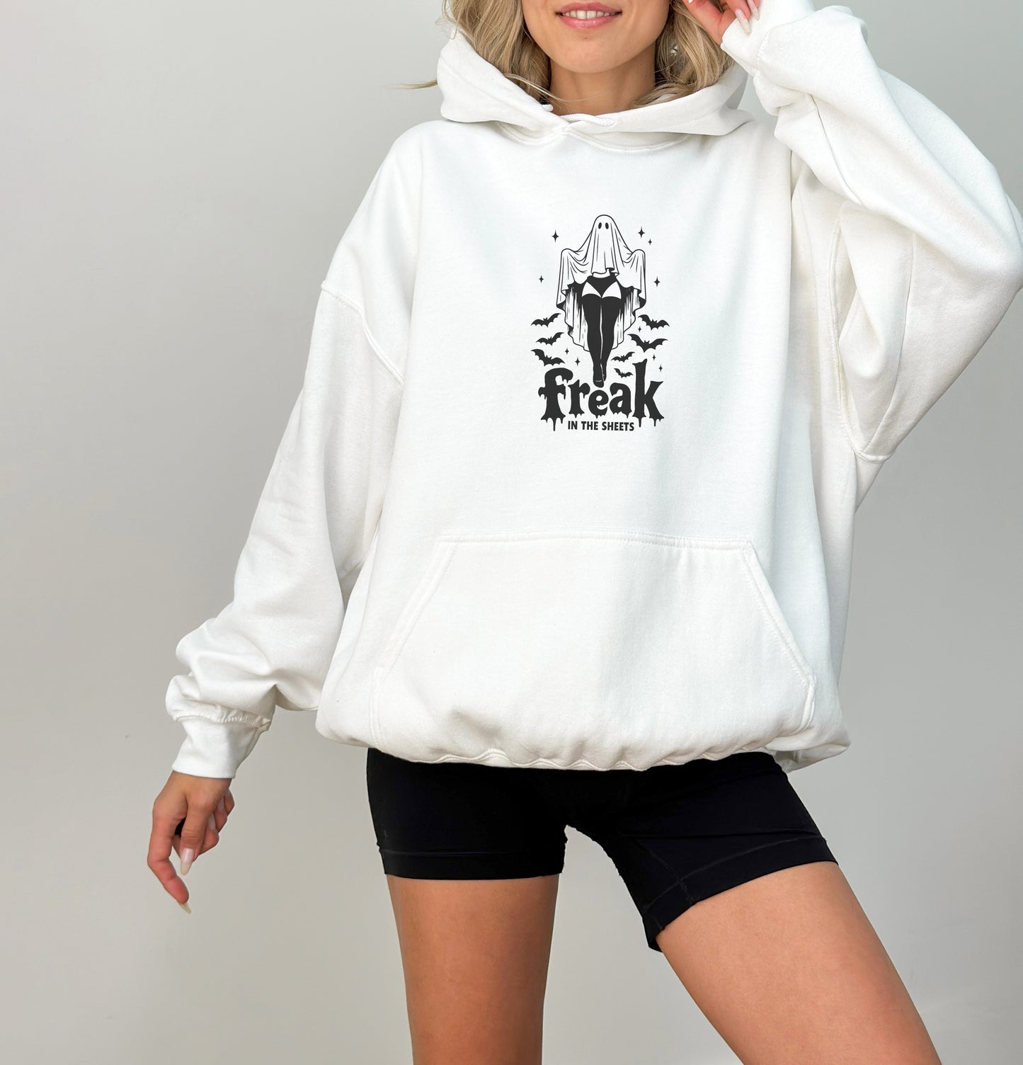 Freak in the Sheets Hoodie – Funny Ghost Halloween Pullover