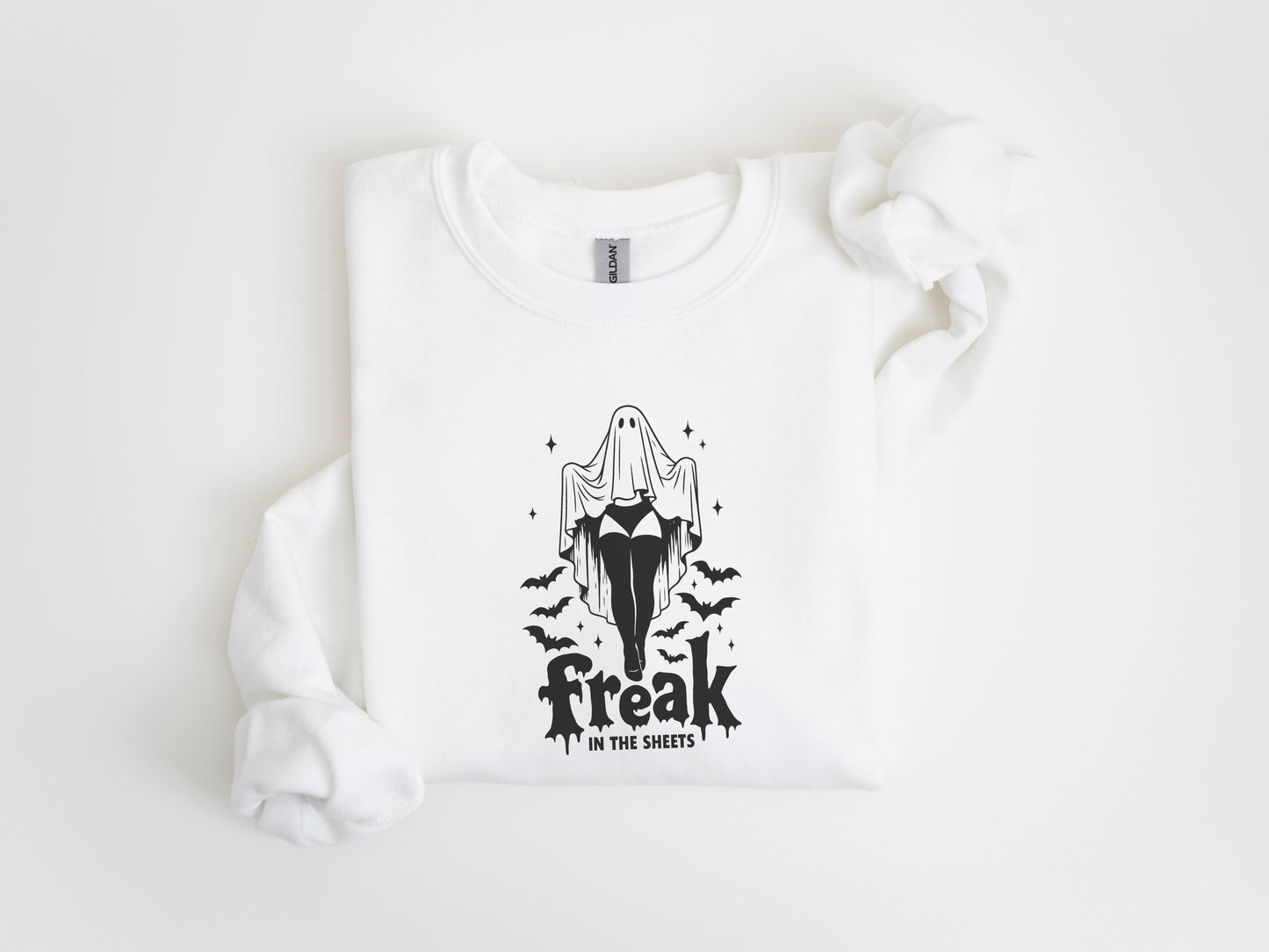 Freak in the Sheets Sweatshirt – Funny Ghost Halloween Pullover
