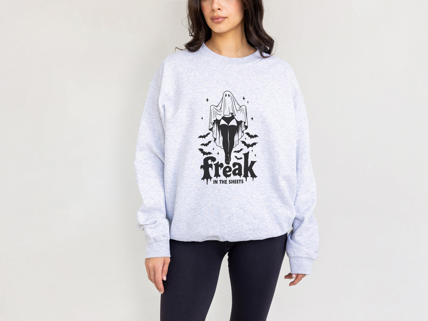 Freak in the Sheets Sweatshirt – Funny Ghost Halloween Pullover