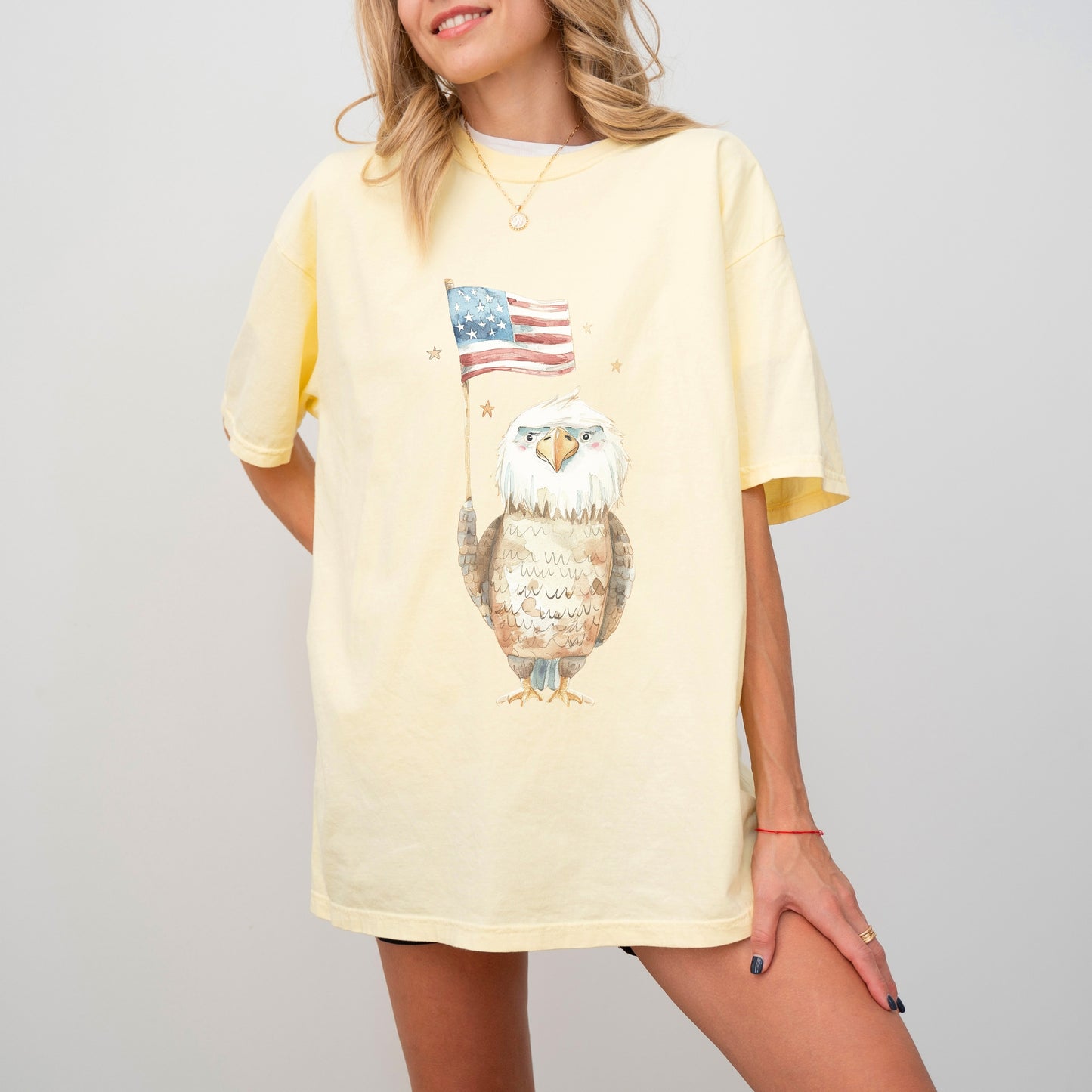 American Eagle T-Shirt | Patriotic & Whimsical Comfort Colors Tee