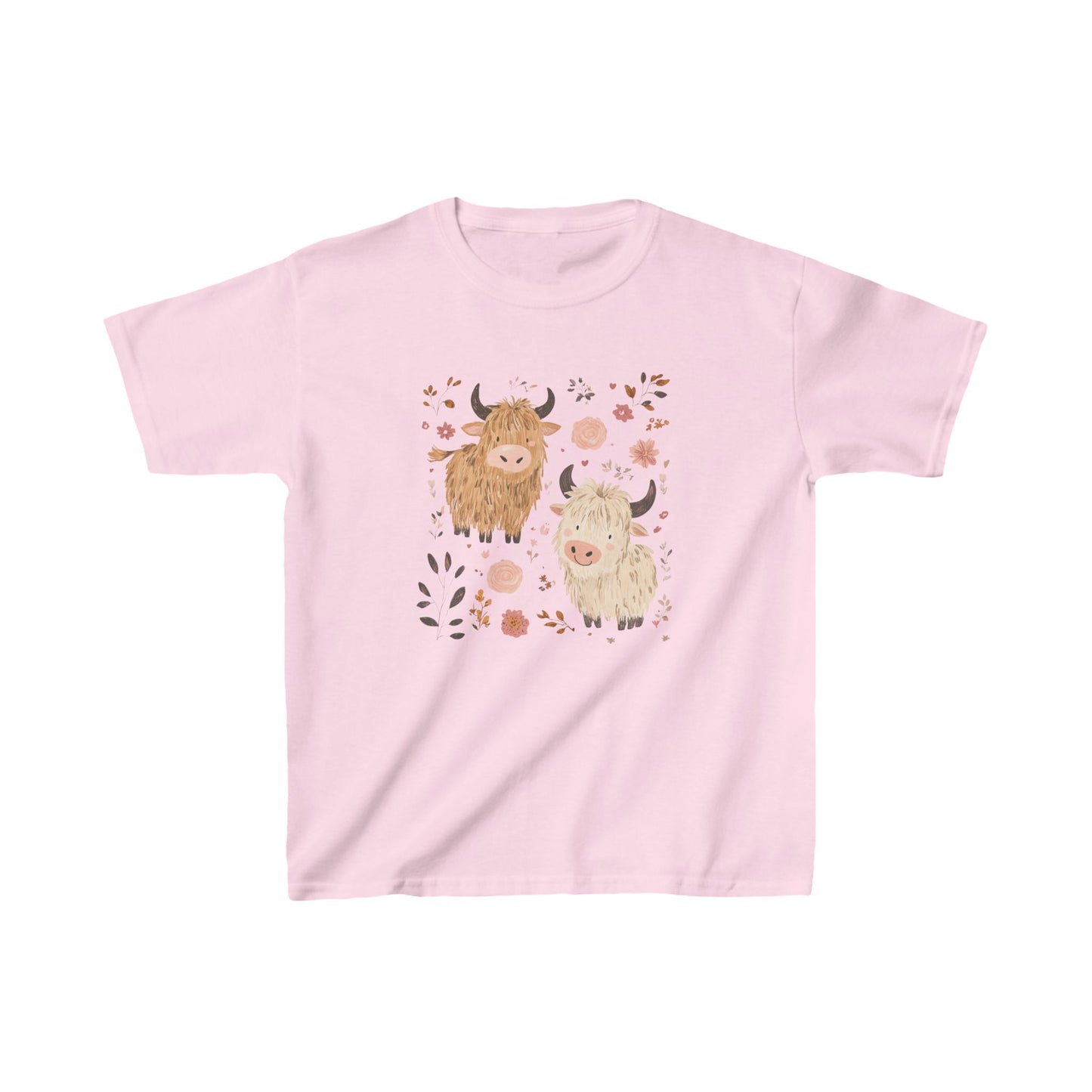 Kids' Two Cows with Flowers T-Shirt – Cute & Fun Kids Apparel
