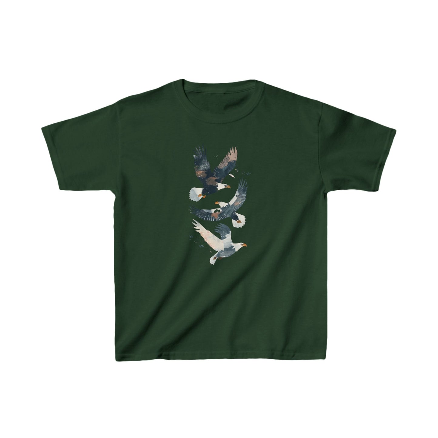 Kids' Eagles in Flight T-Shirt – Bold & Patriotic Design