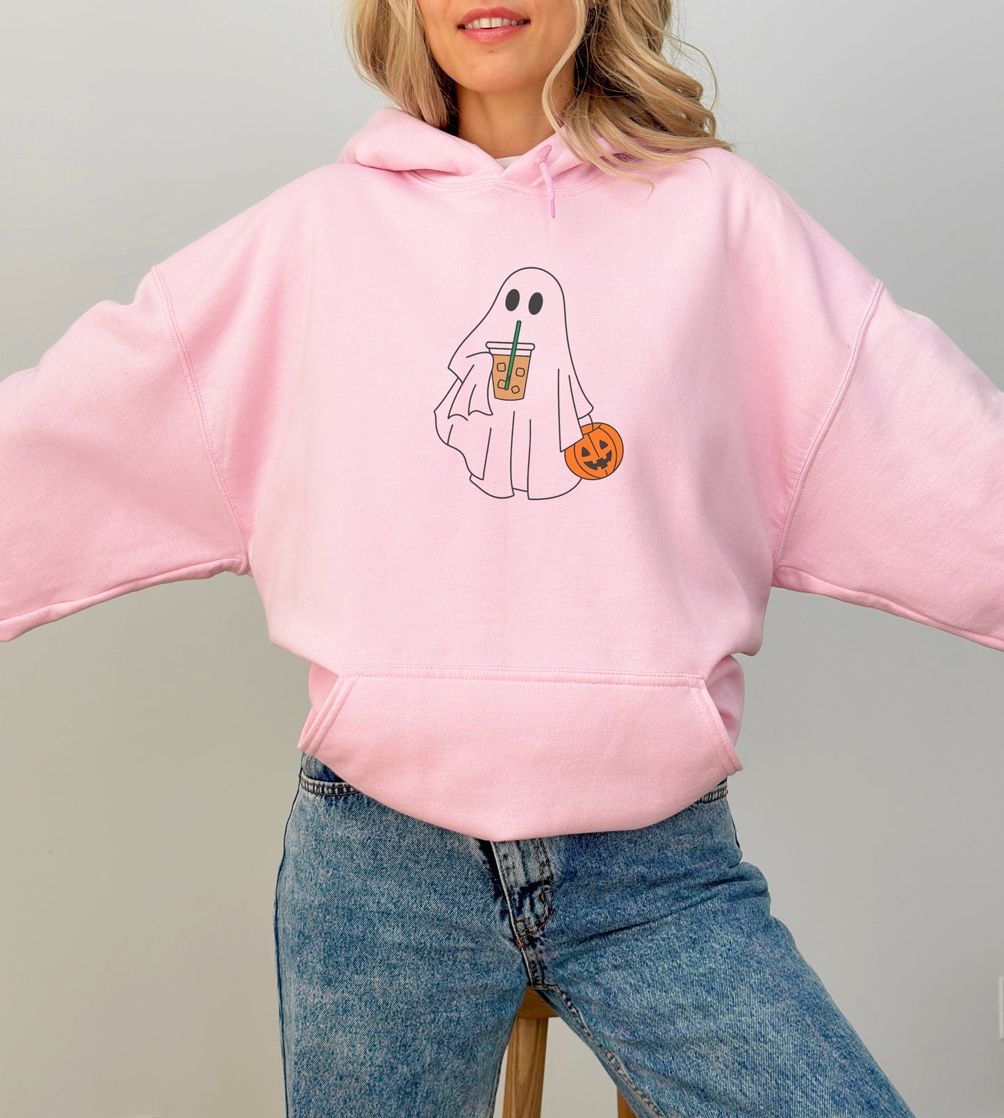 Ghost Halloween Hoodie – Cute Fall Graphic Pullover