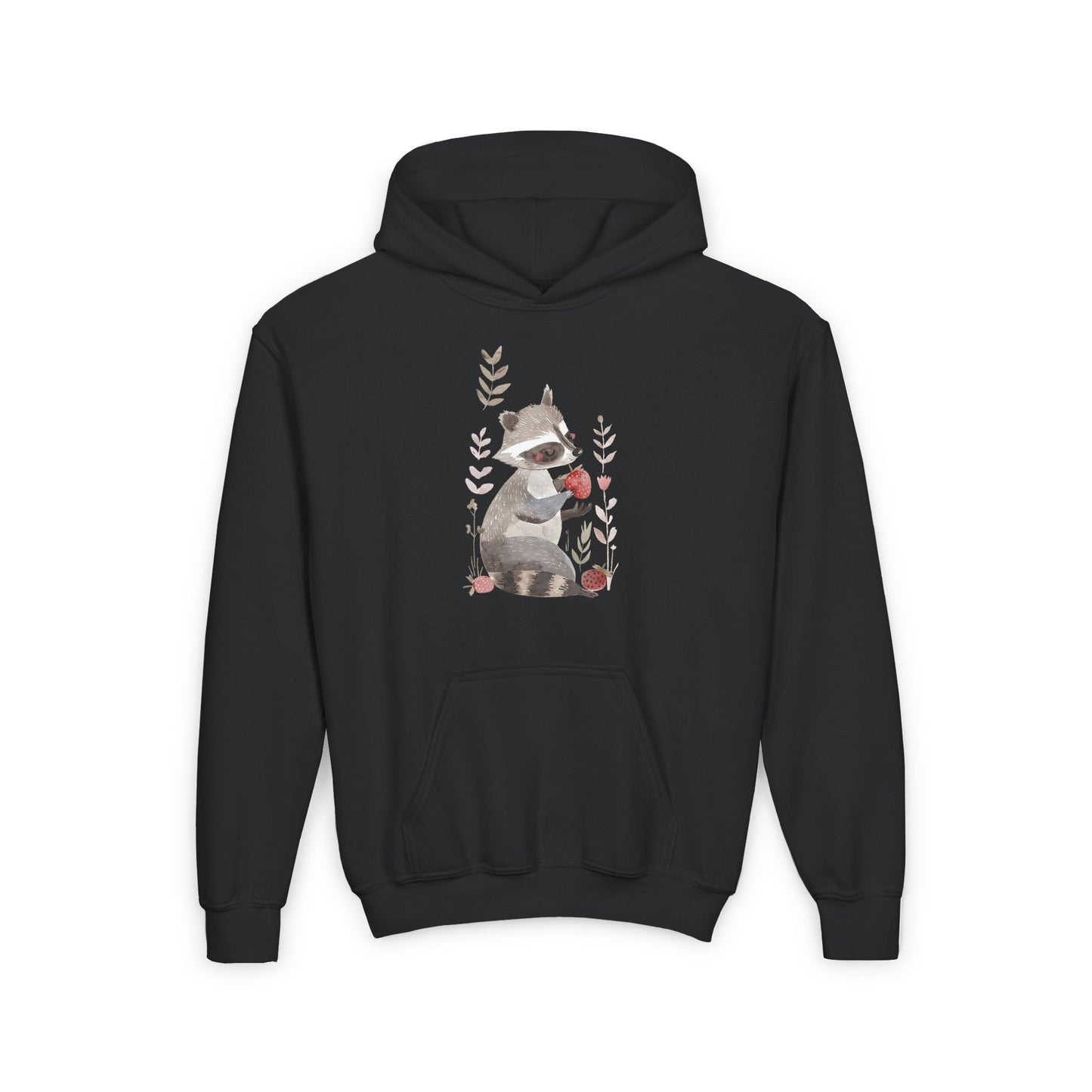 Kids Raccoon Eating Strawberry Hoodie – Cozy & Stylish Sweatshirt