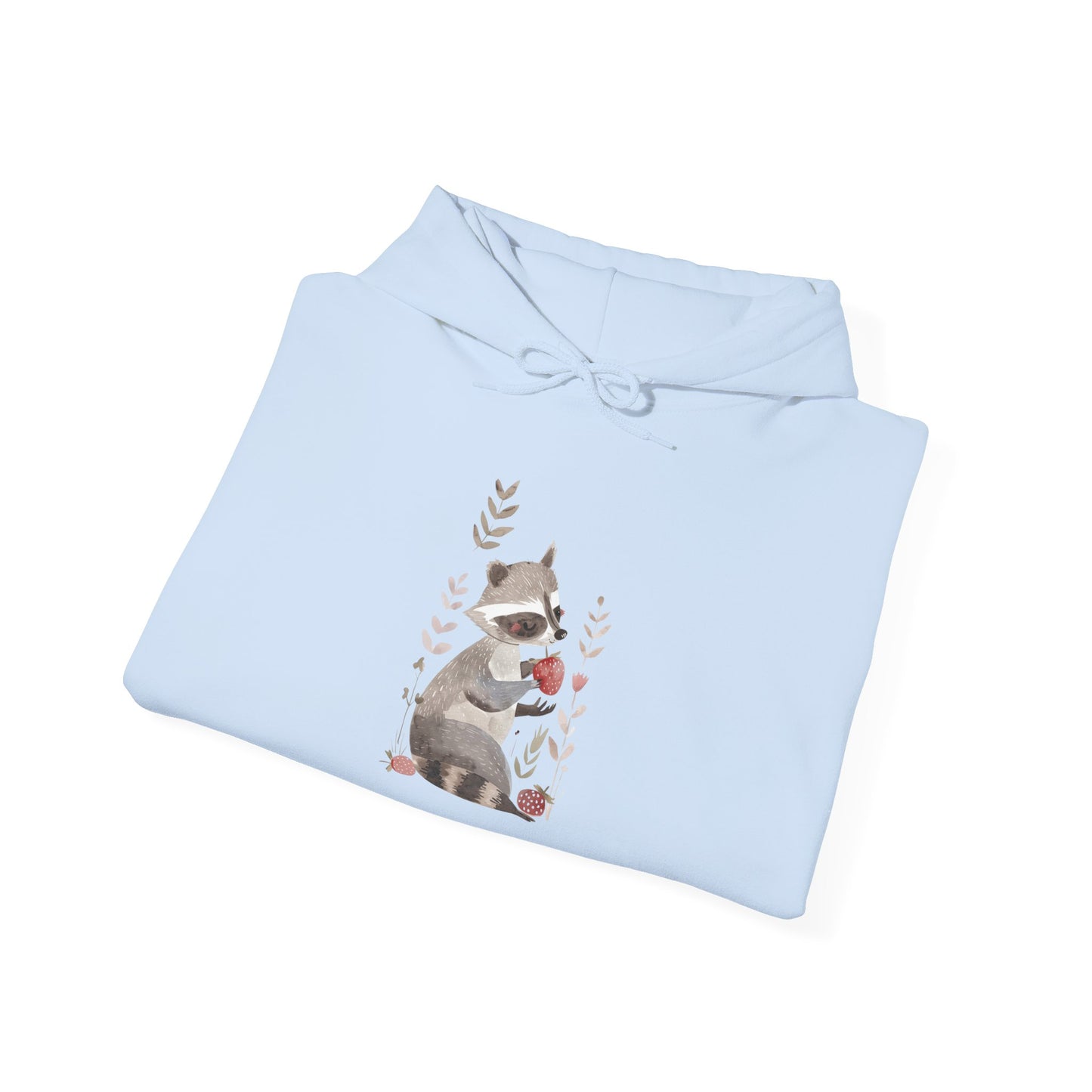 Unisex Raccoon Eating Strawberry Hoodie – Cozy & Stylish Sweatshirt