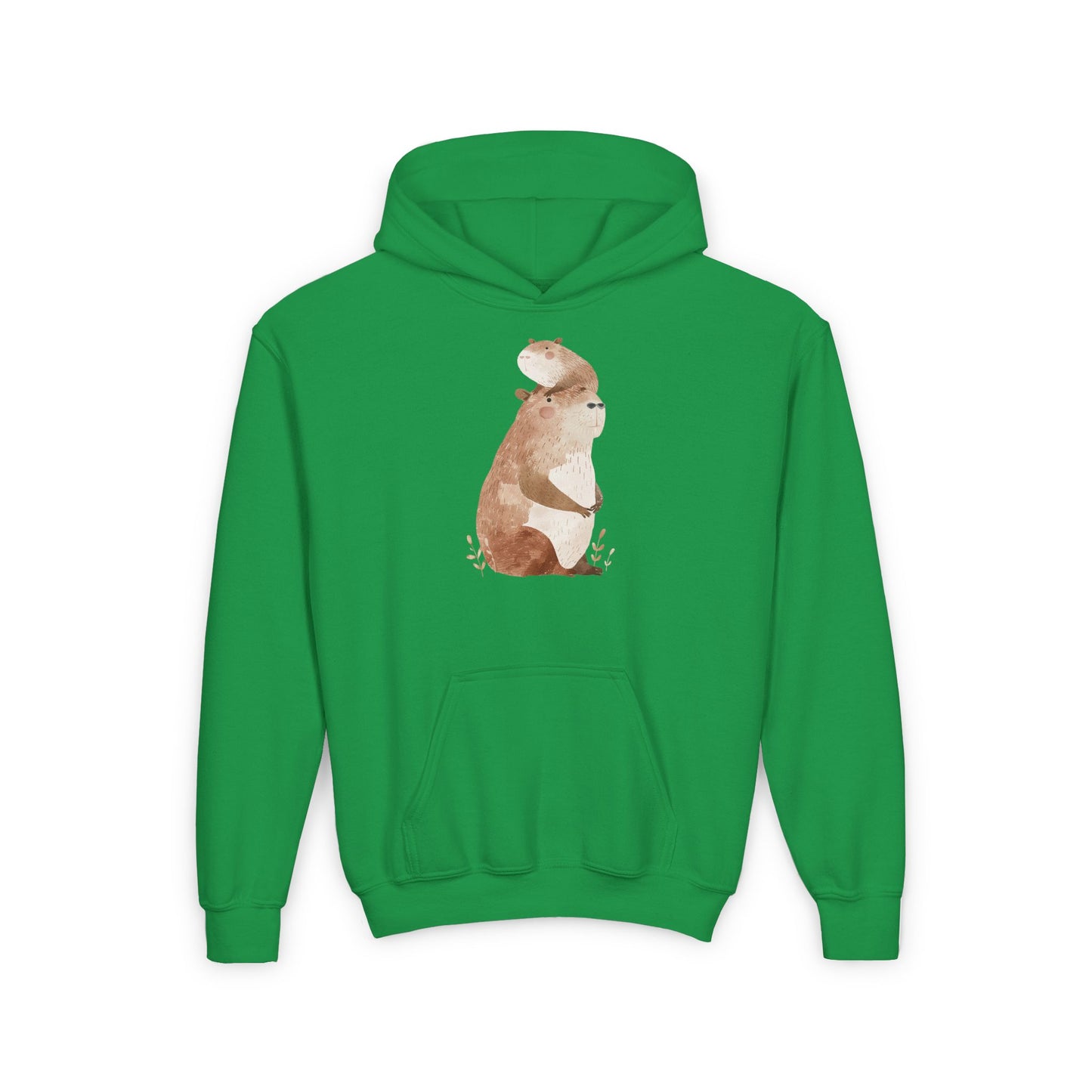 Kids' Capybara with Baby Hoodie – Comfy & Cute Heavy Blend Sweatshirt