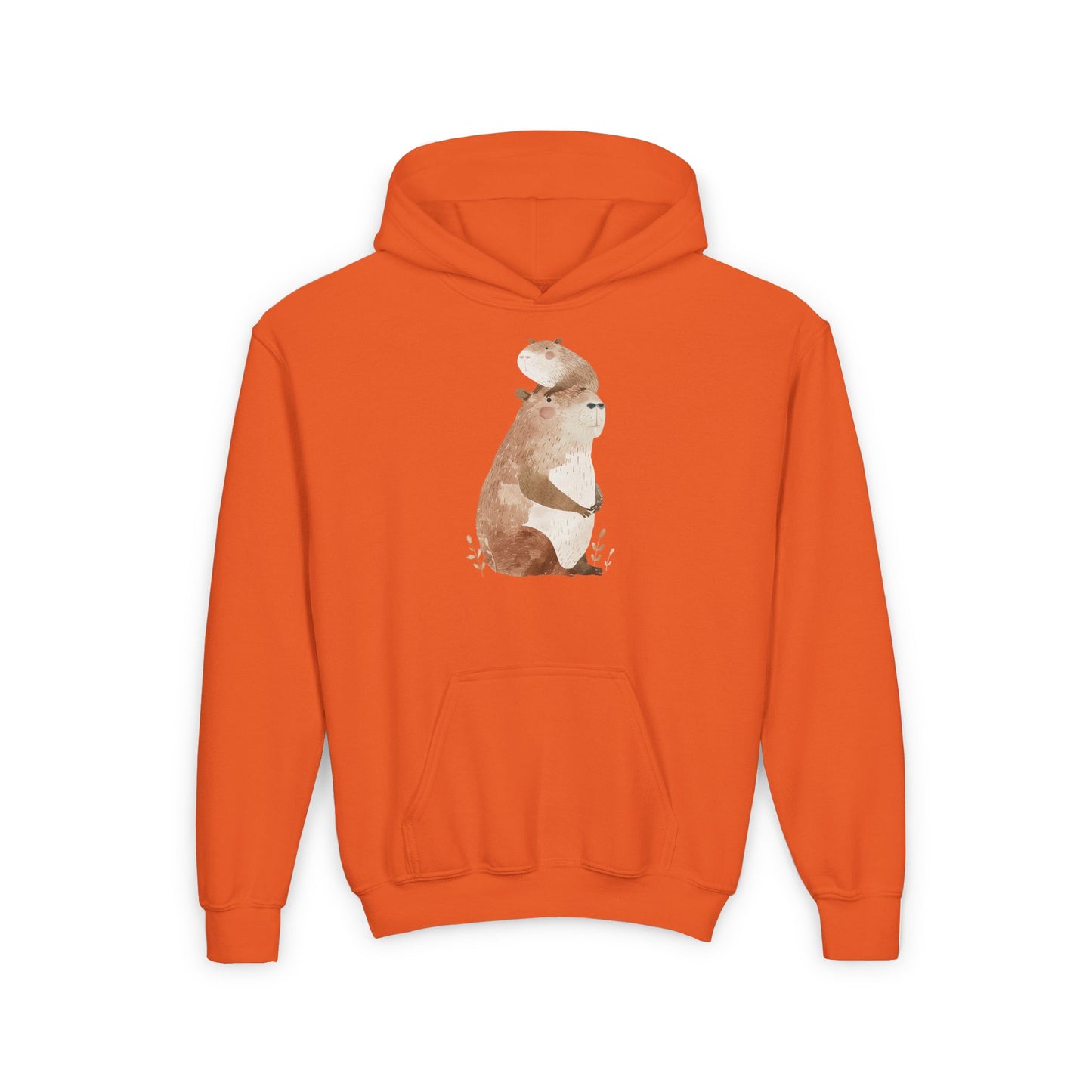 Kids' Capybara with Baby Hoodie – Comfy & Cute Heavy Blend Sweatshirt