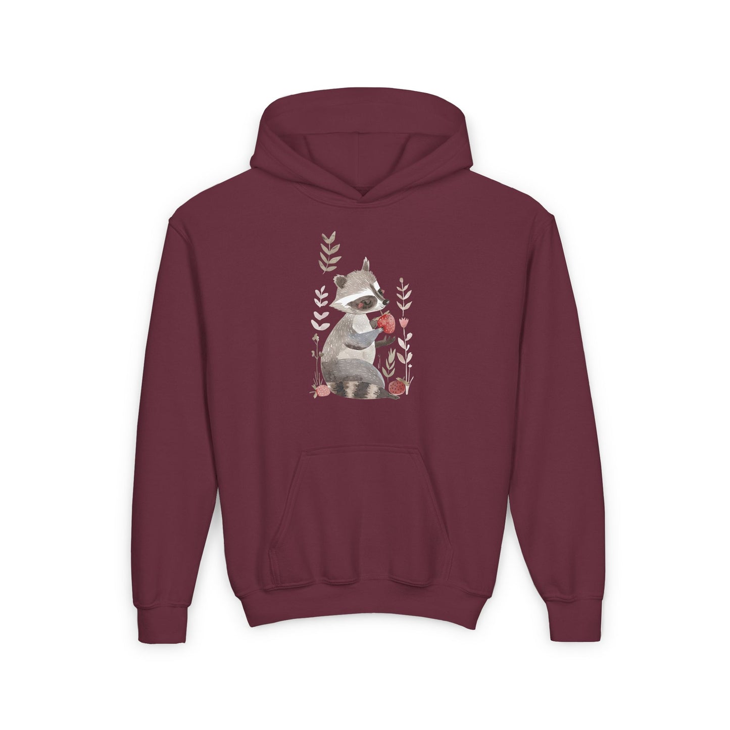 Kids Raccoon Eating Strawberry Hoodie – Cozy & Stylish Sweatshirt