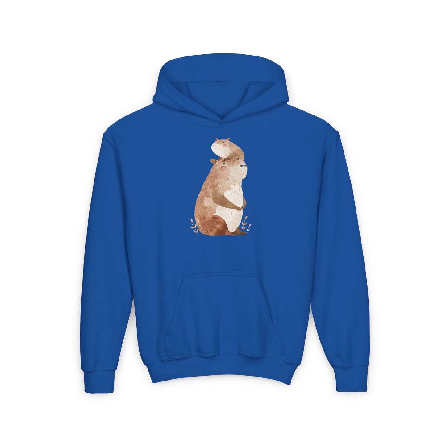 Kids' Capybara with Baby Hoodie – Comfy & Cute Heavy Blend Sweatshirt