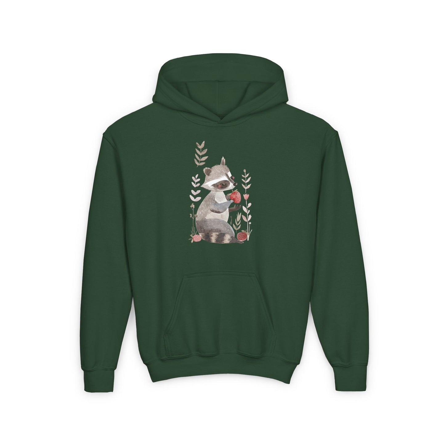 Kids Raccoon Eating Strawberry Hoodie – Cozy & Stylish Sweatshirt