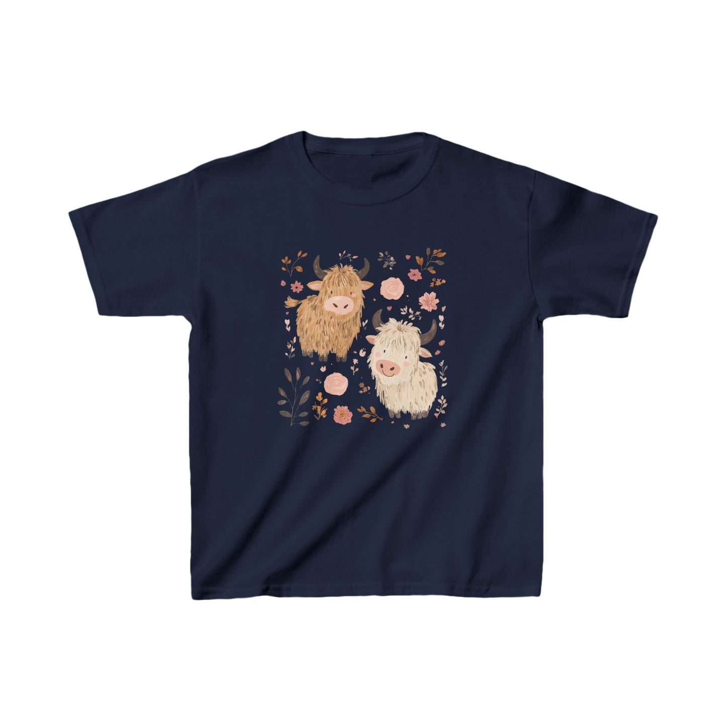 Kids' Two Cows with Flowers T-Shirt – Cute & Fun Kids Apparel