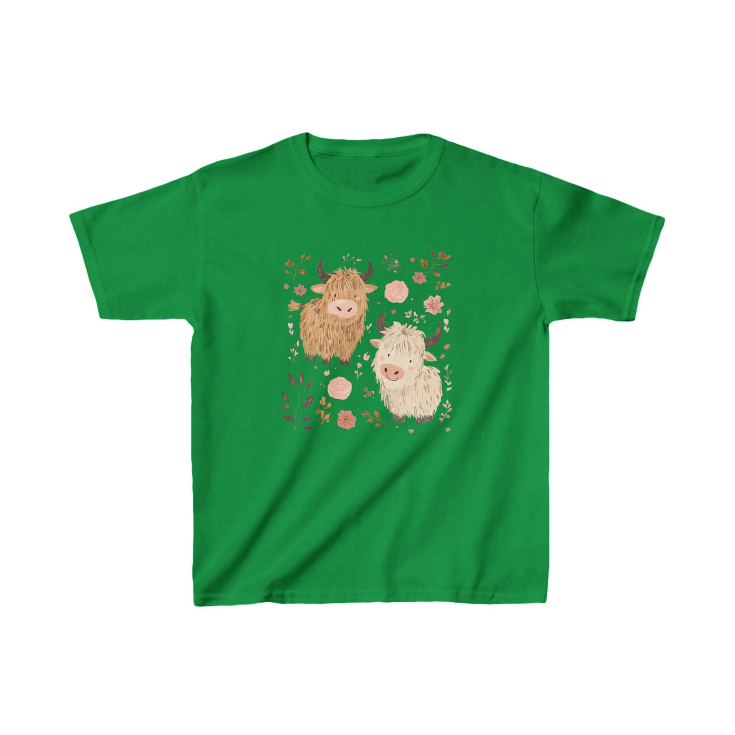 Kids' Two Cows with Flowers T-Shirt – Cute & Fun Kids Apparel