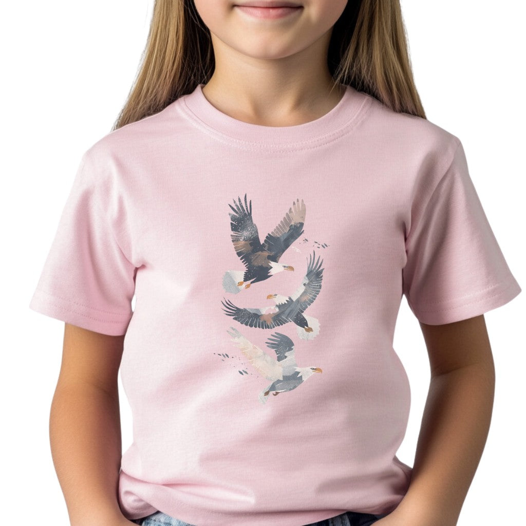 Kids' Eagles in Flight T-Shirt – Bold & Patriotic Design