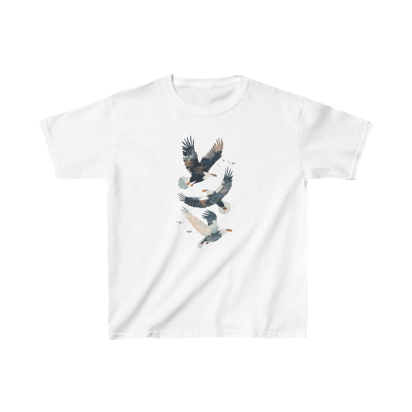 Kids' Eagles in Flight T-Shirt – Bold & Patriotic Design