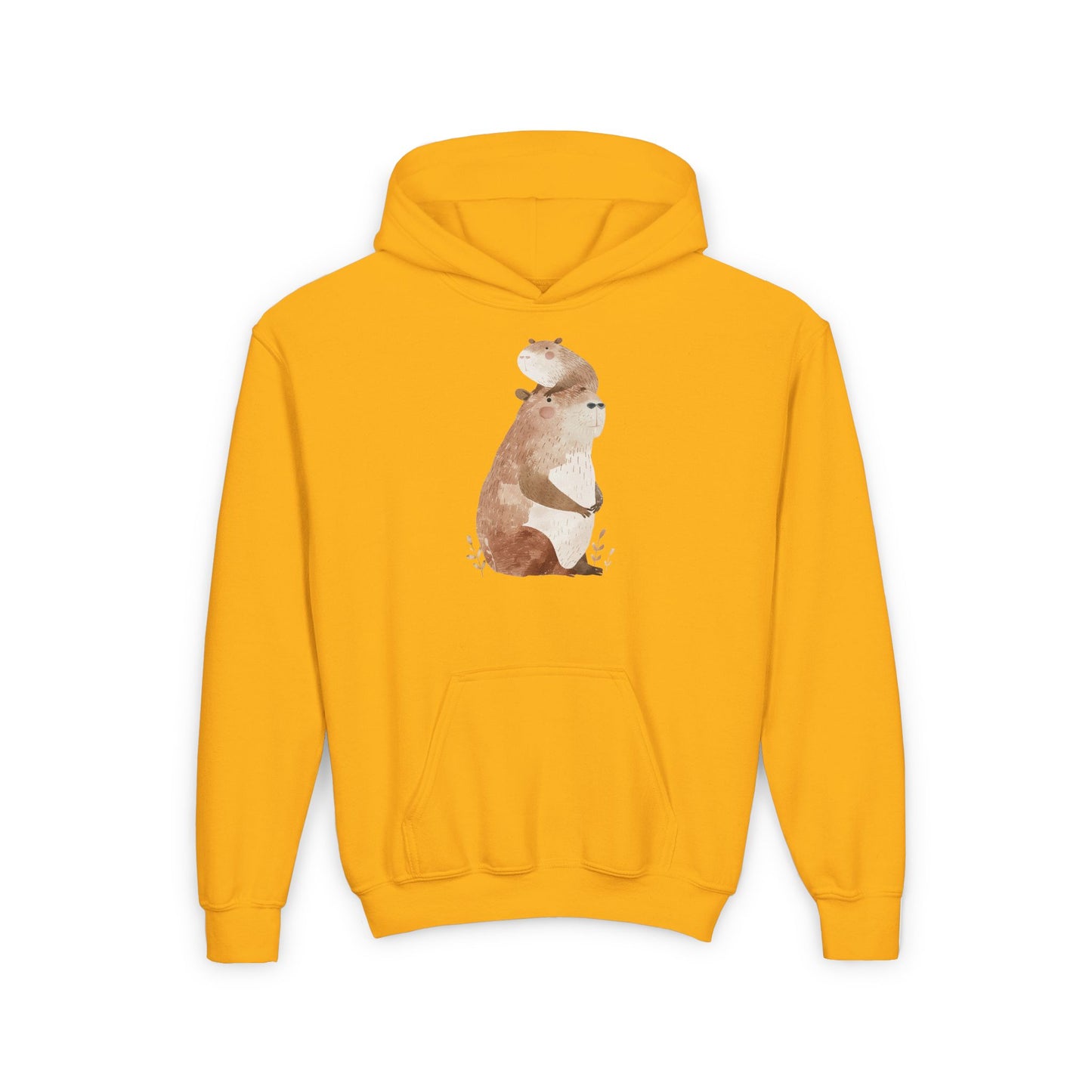 Kids' Capybara with Baby Hoodie – Comfy & Cute Heavy Blend Sweatshirt