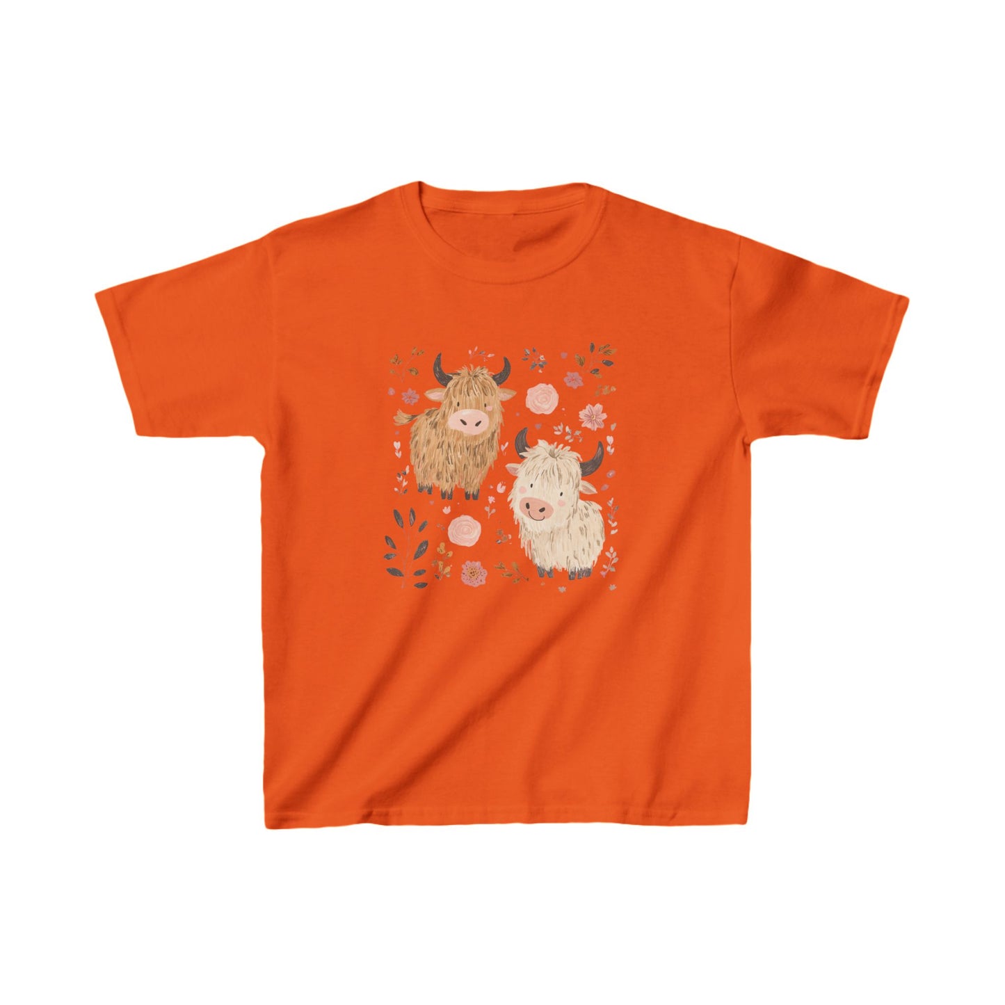 Kids' Two Cows with Flowers T-Shirt – Cute & Fun Kids Apparel