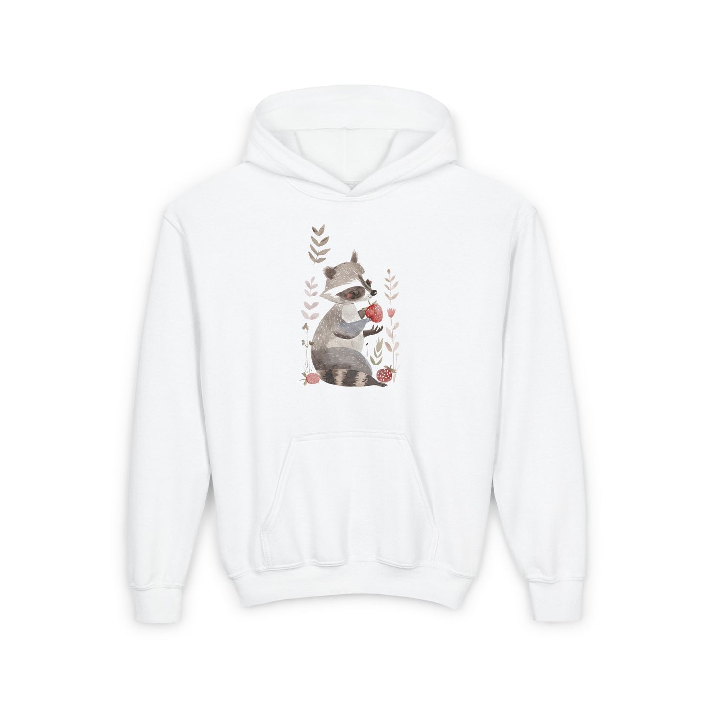 Kids Raccoon Eating Strawberry Hoodie – Cozy & Stylish Sweatshirt