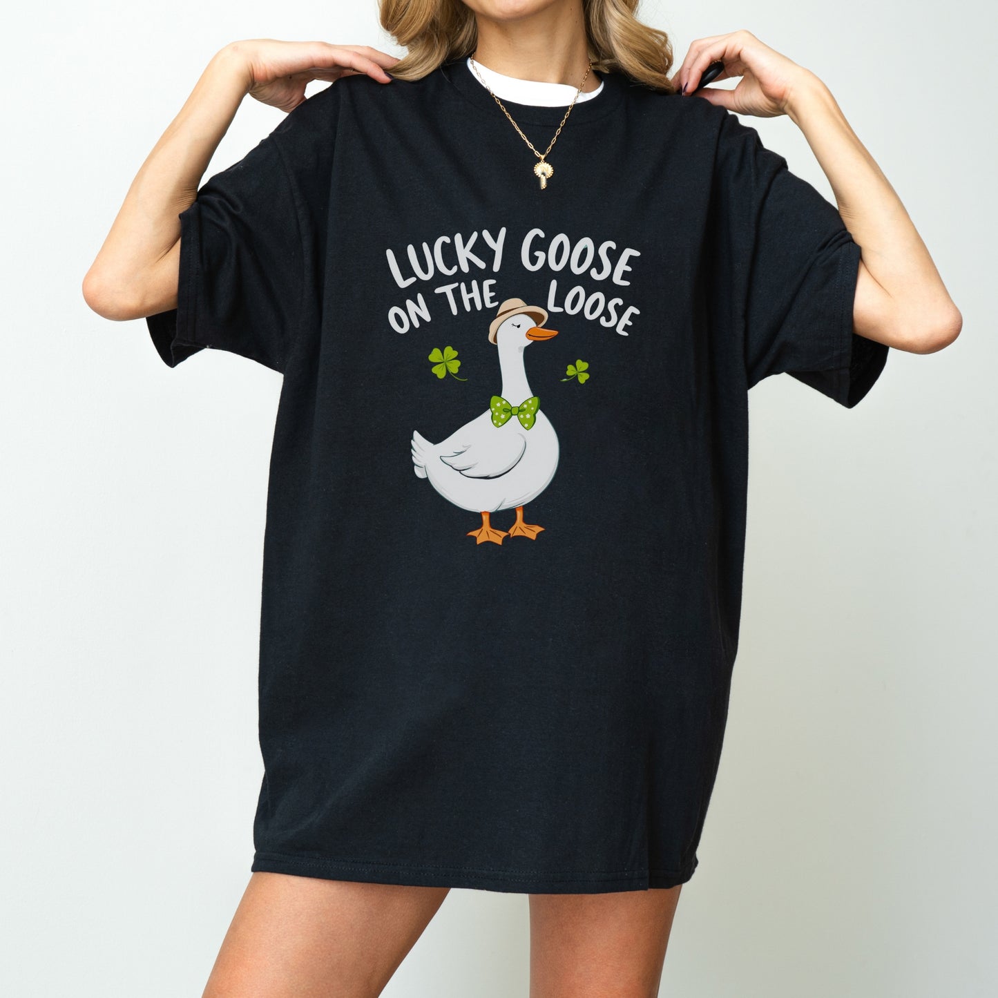 Lucky Goose on the Loose St. Patrick's Day T-Shirt – Fun and Festive