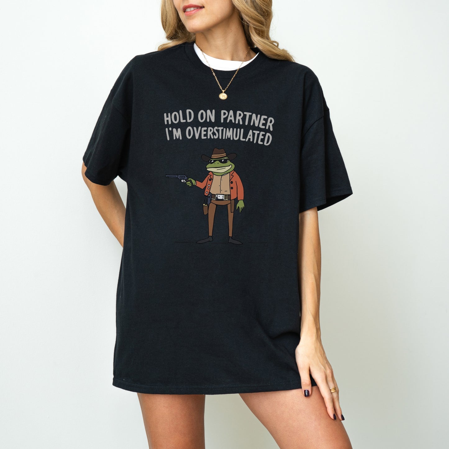 Funny Cowboy Frog Shirt – Meme Tee for Introverts